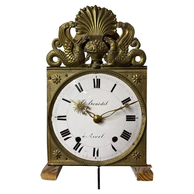 19th c. French Morbier Clock or Comtoise Movement