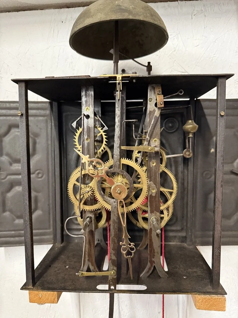 19th c. French Morbier Clock or Comtoise Mouvement