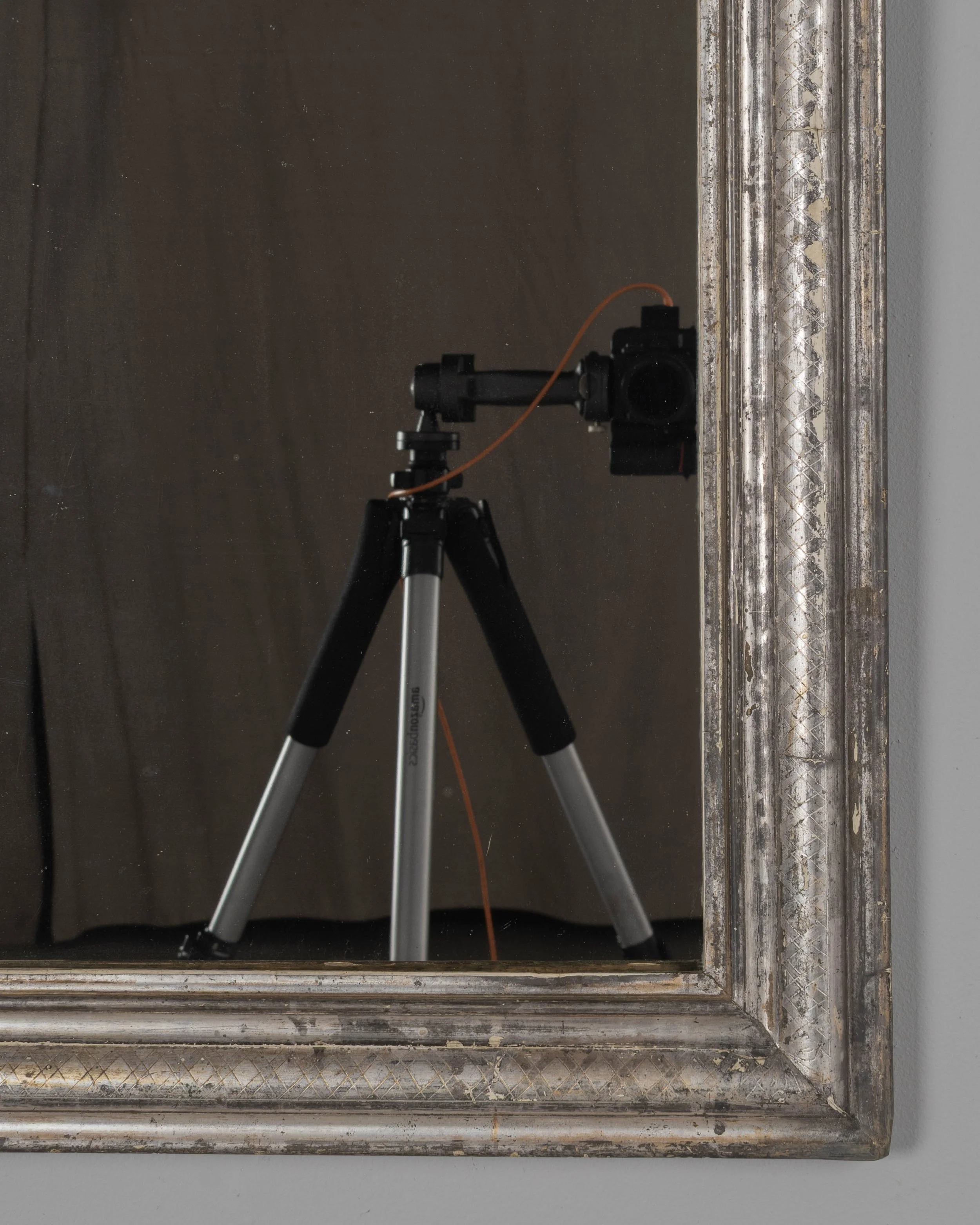 French Louis Philippe Silver Gilt Mirror