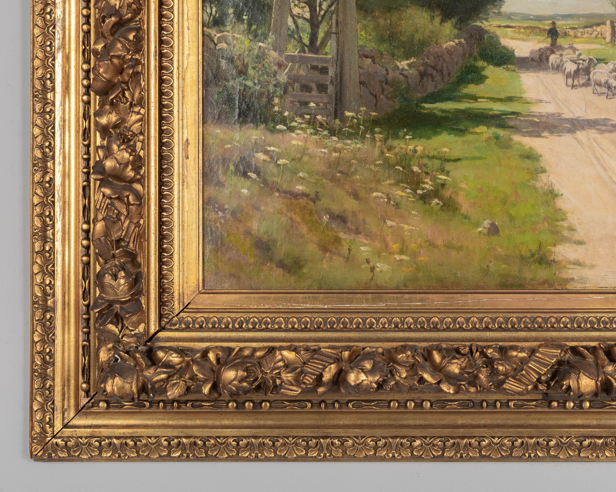 19th Century Pastoral Painting by Alfred Bryan Wall