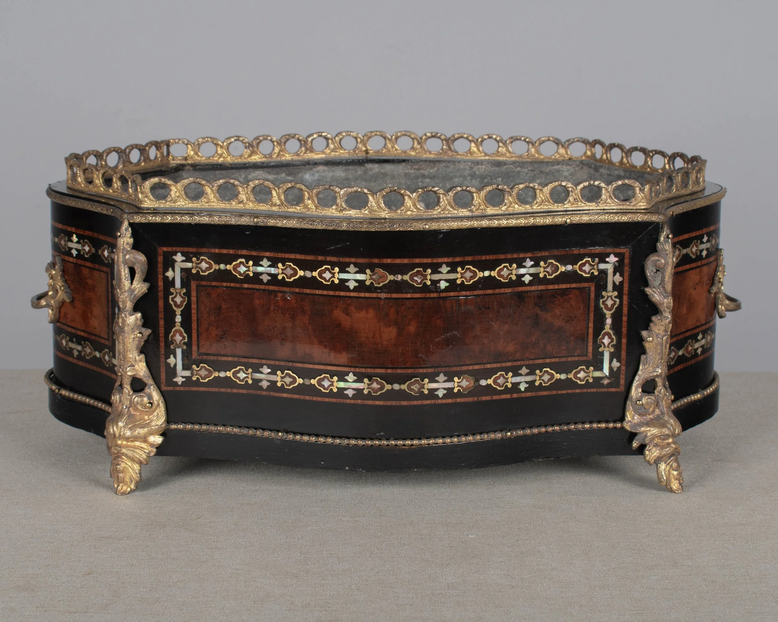 19th Century Napoleon III Marquetry Jardiniere or Planter