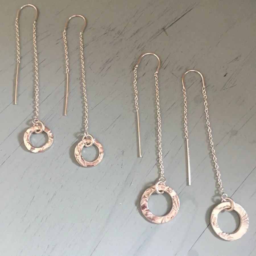 Beach Threader Earrings - large and small - Amling Designs Jewelry