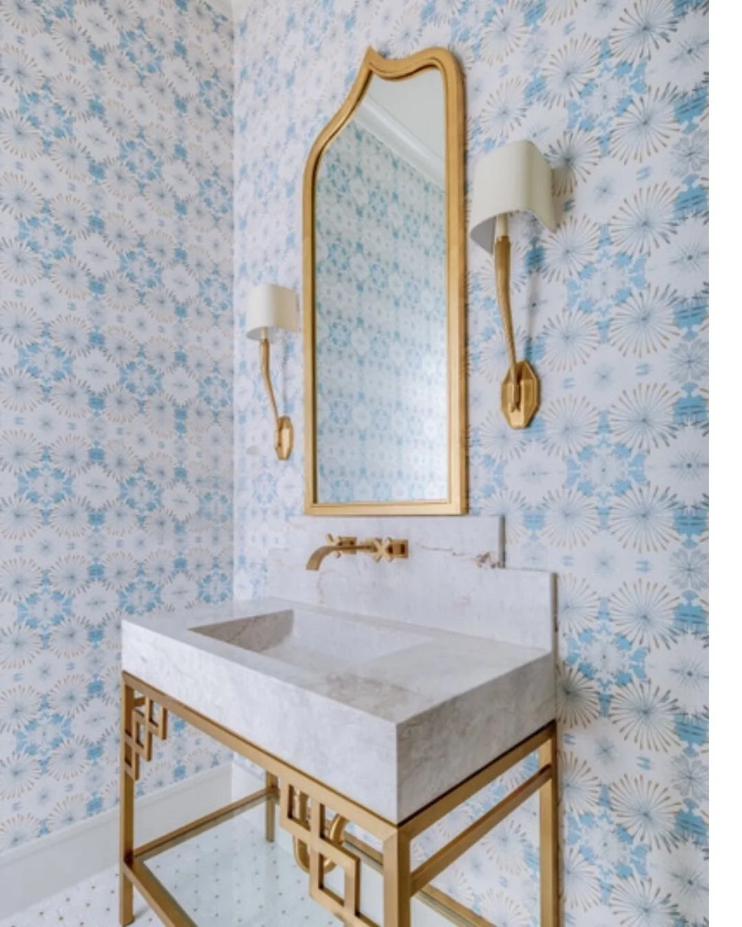 Vicki Crew Interiors on Instagram_ “We wrapped this beautiful powder room in a custom colored wallpaper by Root Cellar Designs  @lauraleeclarkid”.jpeg