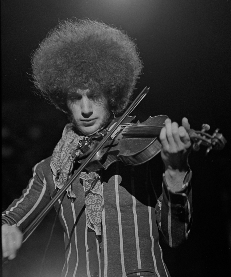  John Wieder, in a rare moment on the violin, with Eric Burdon and the Animals at Monterey Pops 