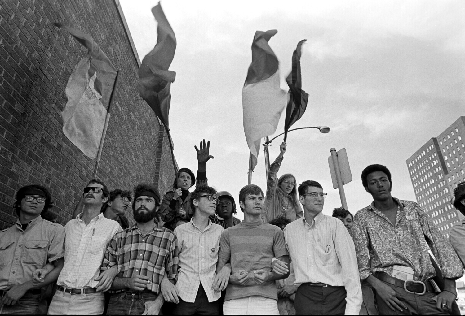 The rag-tag army of the street marching to free Tom Hayden, one of the Chicago Seven, indicted for conspiracy to riot.