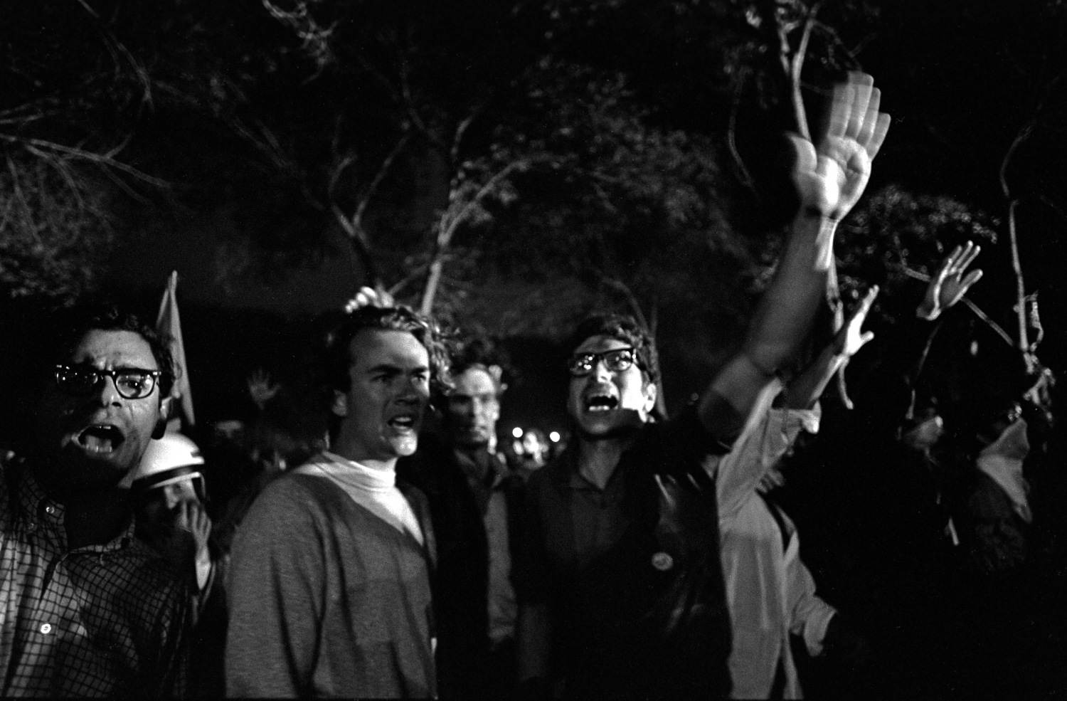  "Sieg, Heil!" is what we chanted outside the Hilton Hotel on Michigan Avenue that night after Chicago police charged the crowd, pushing them through the hotel's plate glass window. 