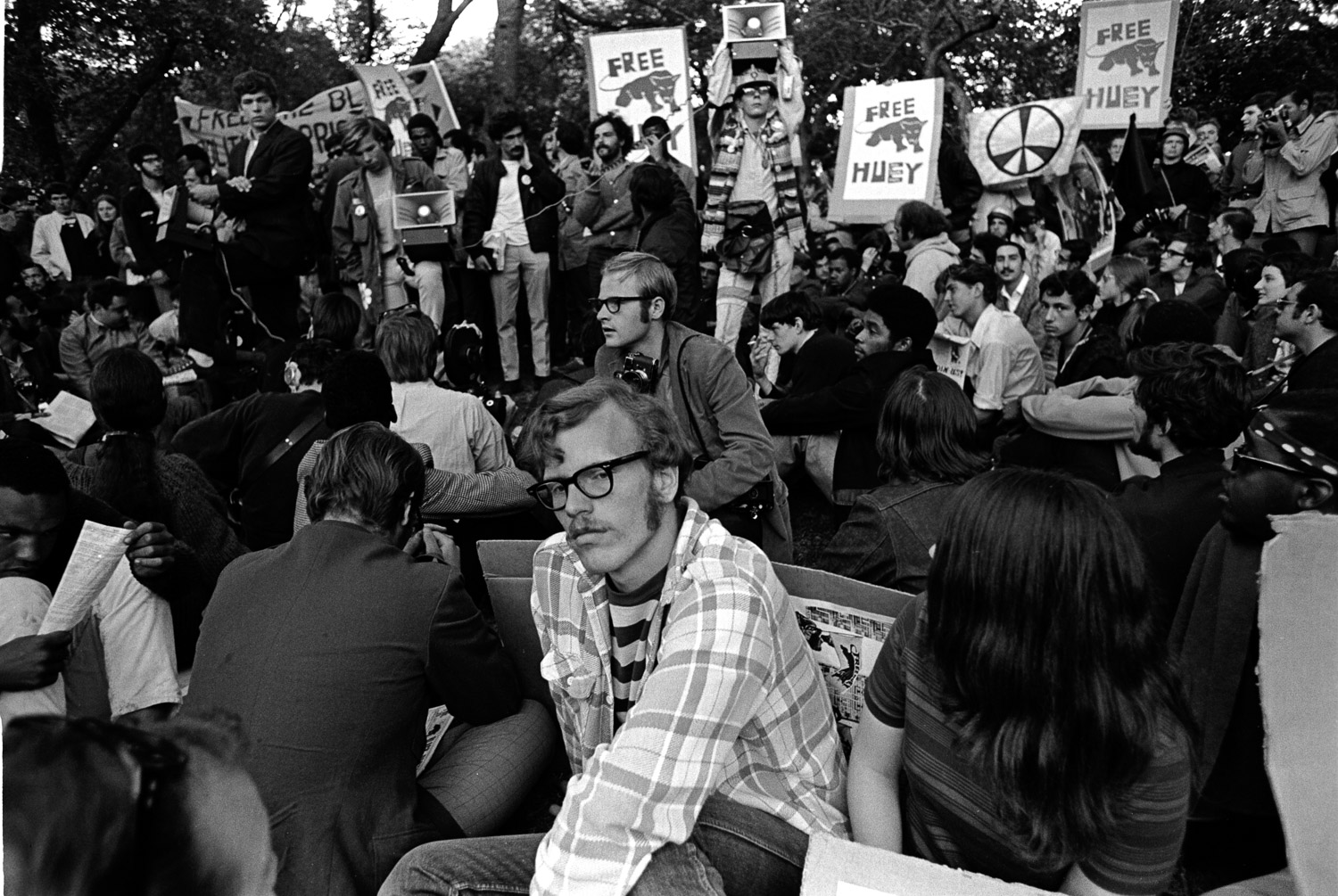 At this rally on behalf of the Black Panther Party leader, Huey Newton, most of those who attended were white Chicagoans.