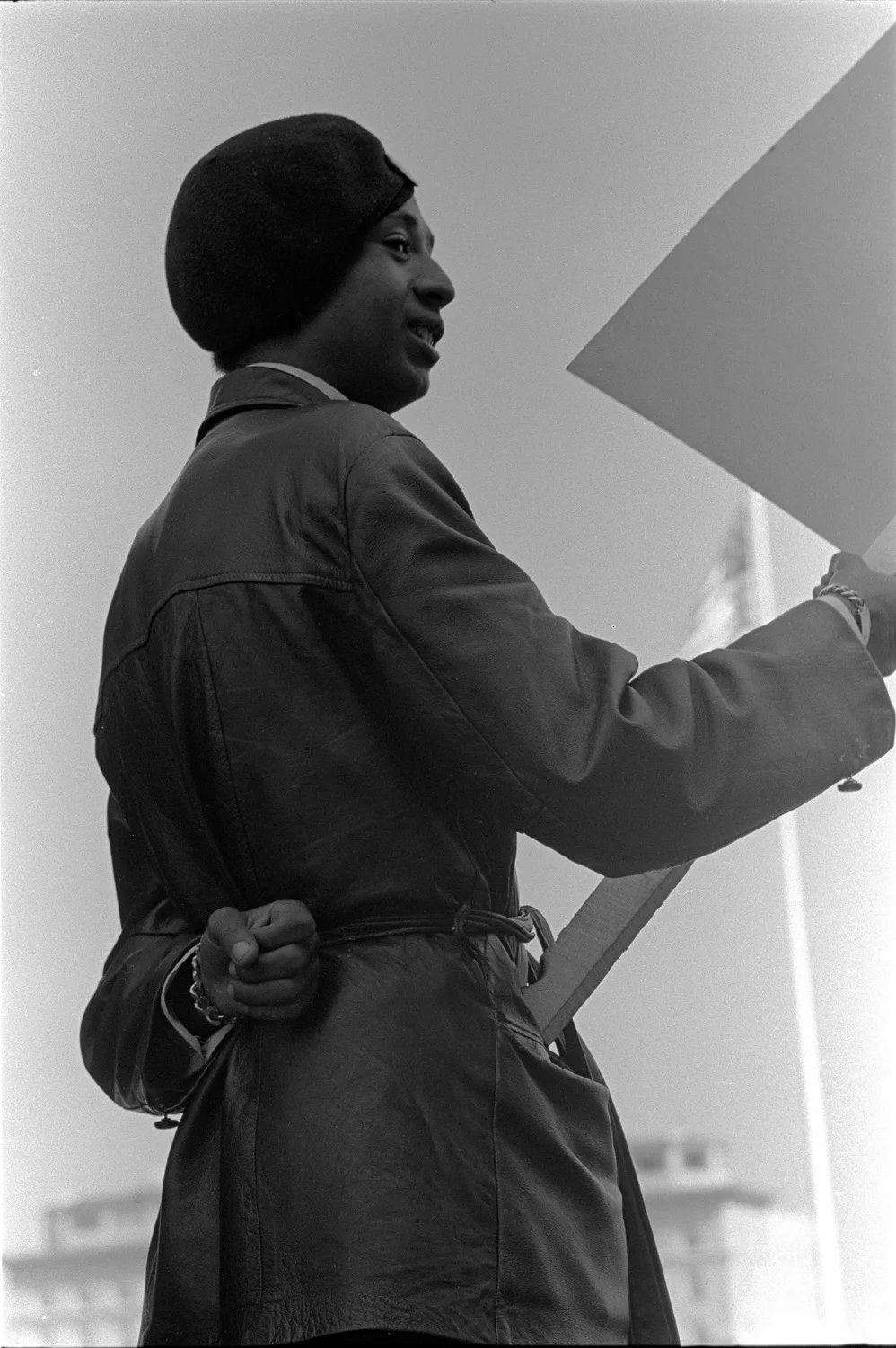 Bobby Hutton , a younger member of the Black Panther's Oakland chapter, April 1968. (He was killed in a police shoot-out just days later.)