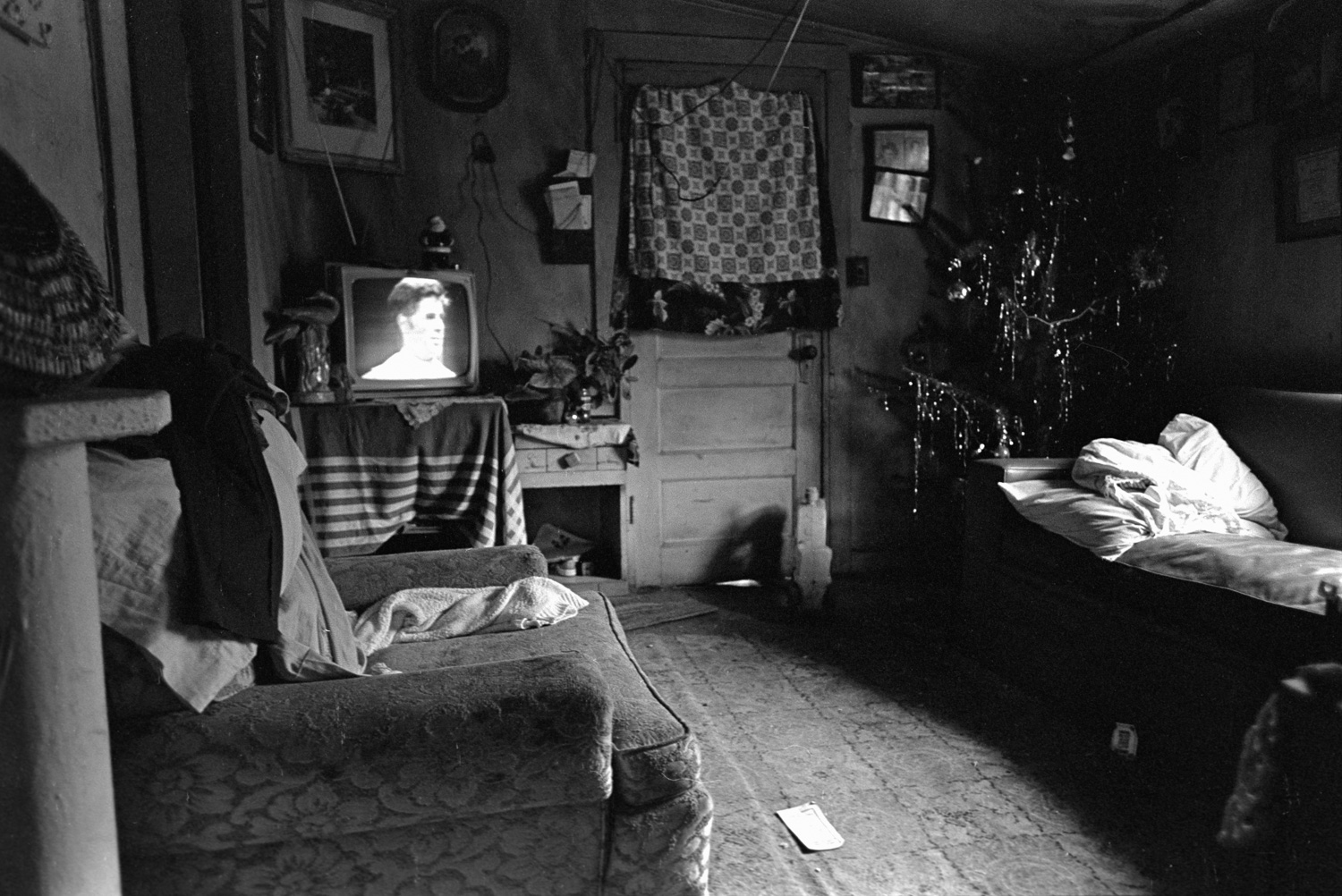 This television is like a hearth, bringing warmth to the room.