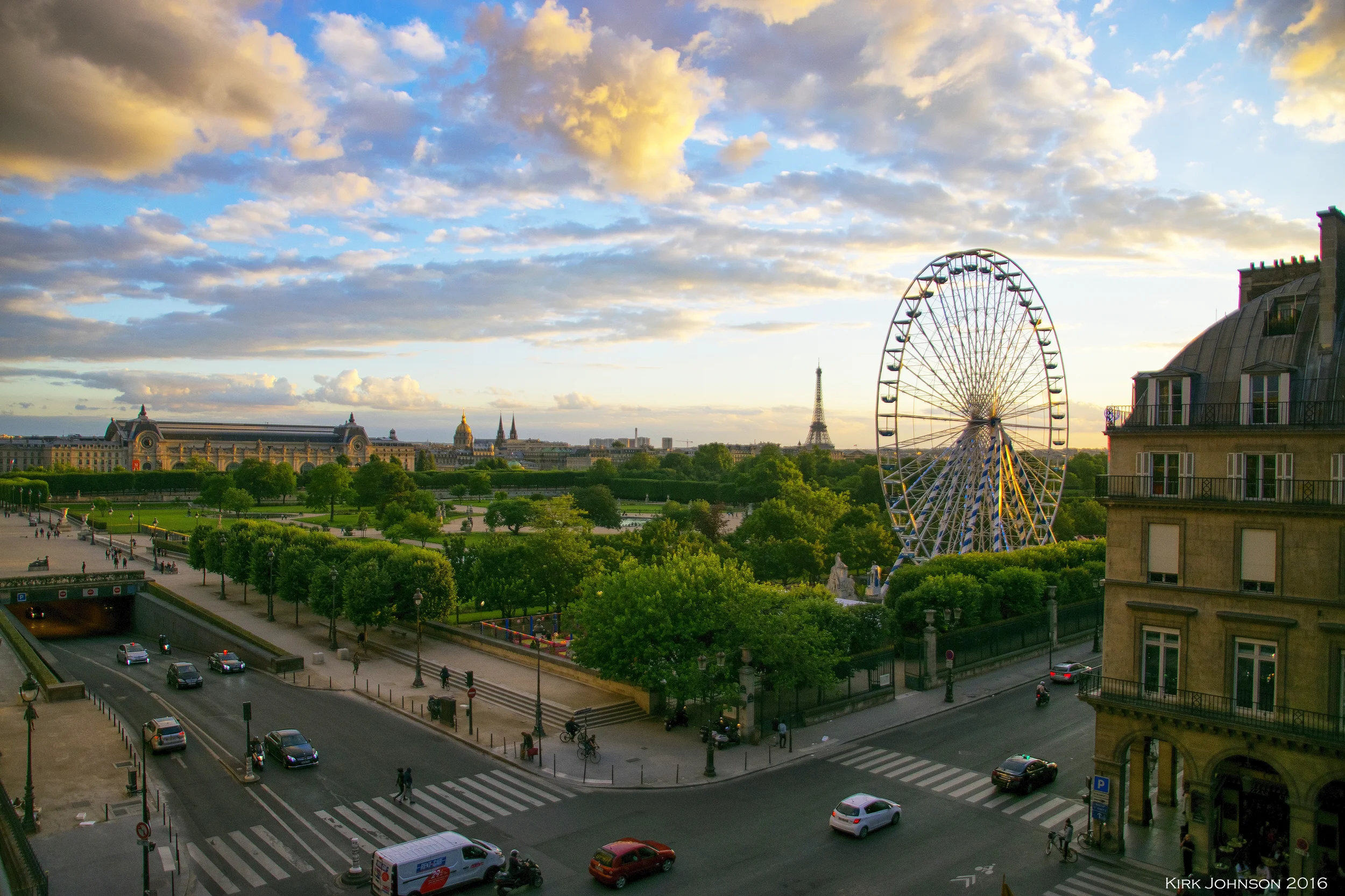 Tuilieries Gardens and the Eiffel Tower
