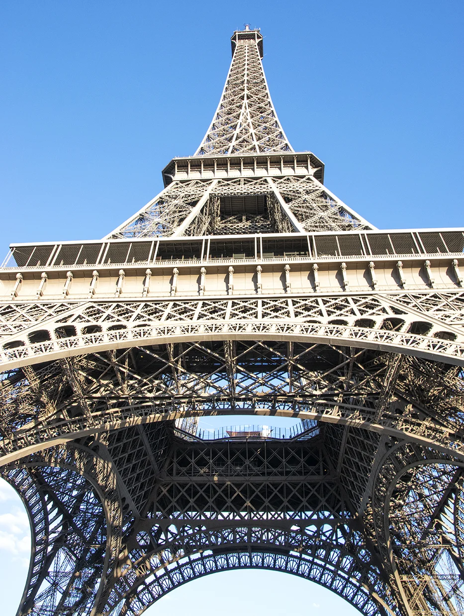 Passing under the Eiffel Tower