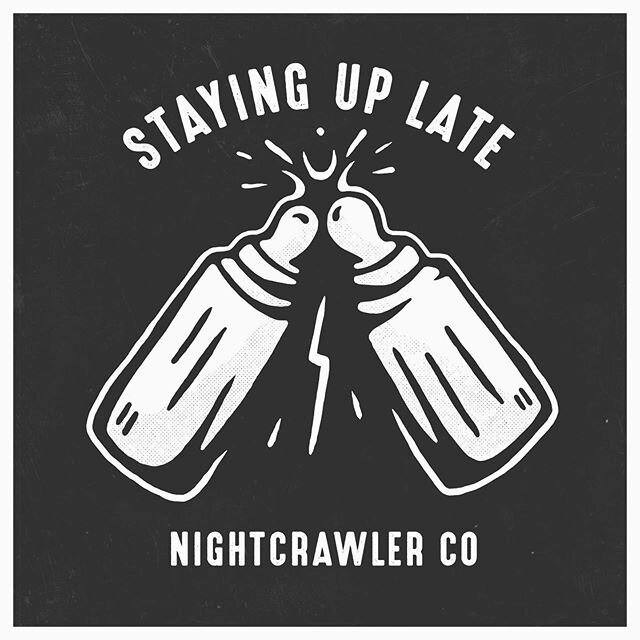 STAYIN UP LATE. One of the super-cute onesie designs for my kidswear-brand @nightcrawlerco. Started when a few hairy pals started having kids and we wanted cool shit to give them. Now it&rsquo;s got legs and a mind of its own. Super proud of the work
