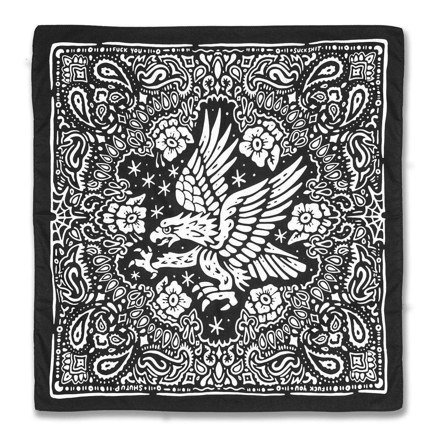 New SCREAMING EAGLE bandanas added to my webstore. Handprinted 55cm classic cotton doo-rag. Ready to cover your hideous faces and hang from your empty pockets.
-
www.sindysinn.com.au
#sindysinn #bandana #covidmask #screamingeagle