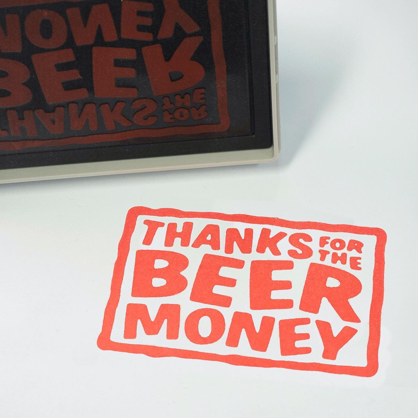 THANKS FOR THE BEER MONEY
New stamp going onto all webstore order-receipts this week. Mixing it up. Including the CHEAP DRUNK presale-tees which are fiinnnalllllly ready. I&rsquo;ve also got ass-loads of stickers, I&rsquo;ve gone fuckin bonkers with 