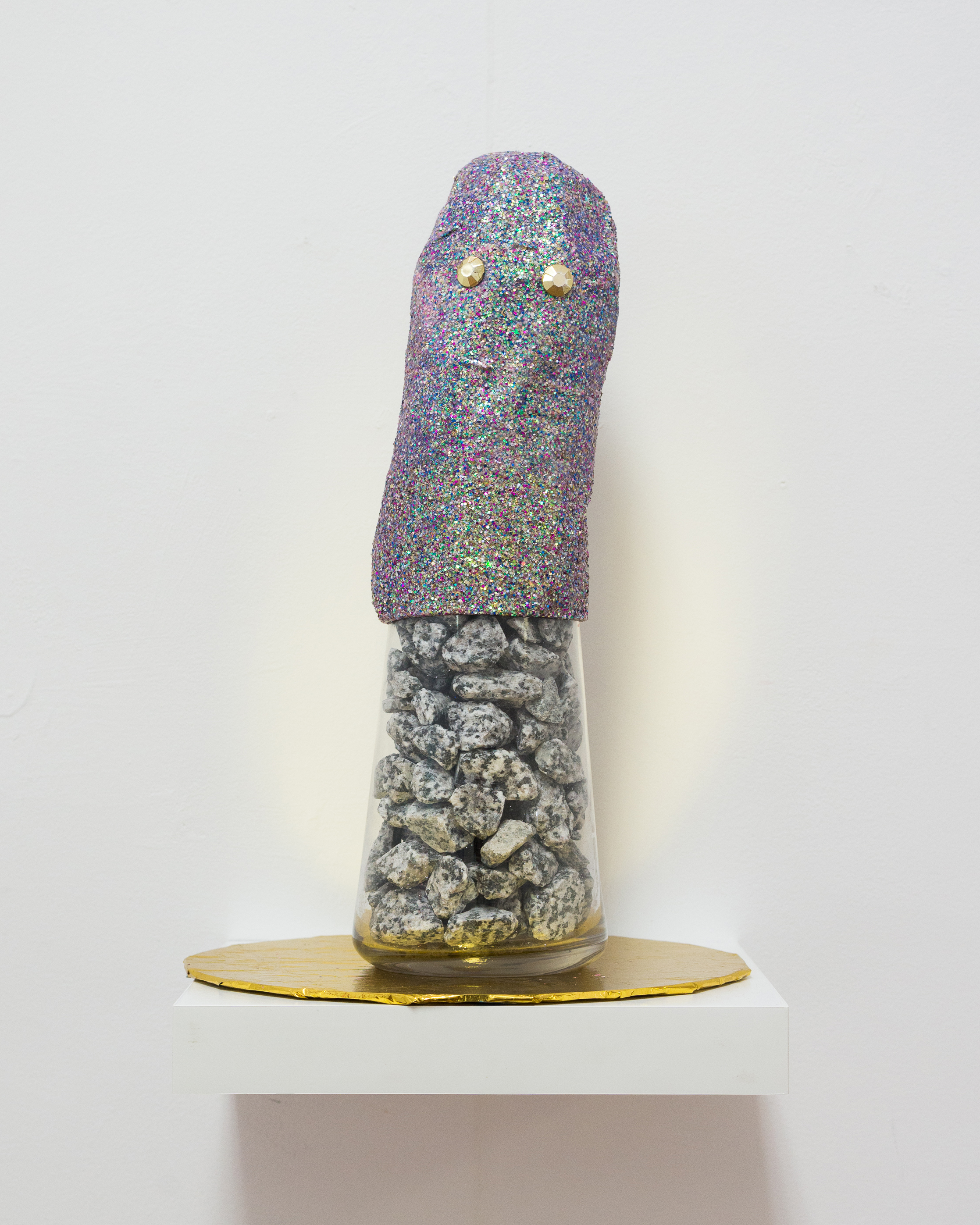   Ryan&nbsp;  Glass, granite, paper mache, glitter, plastic gems, MDF, mylar 