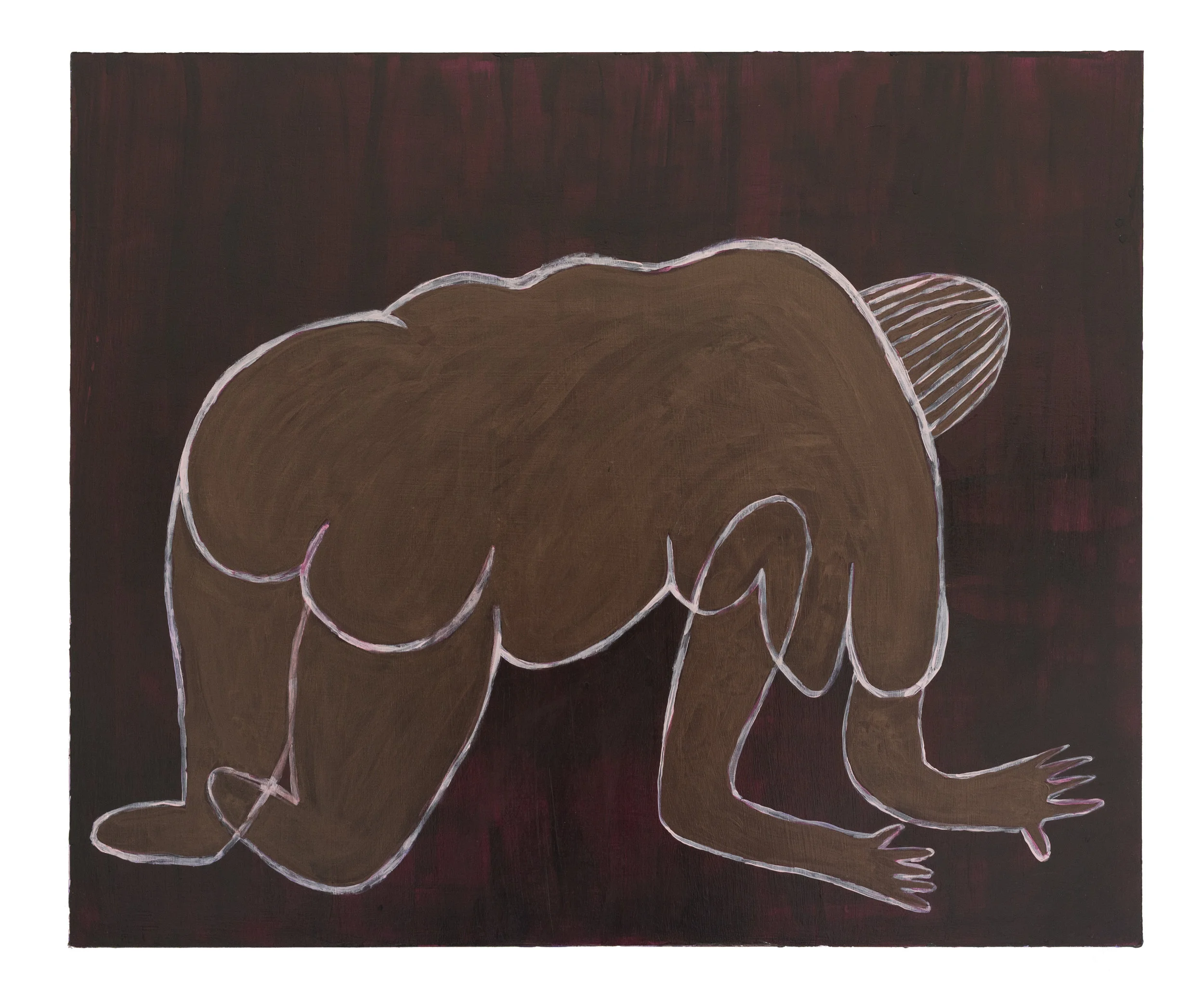 The burden of your expectations of a Very Fat Woman 2018 Inks, Pigment and Mediums on Board. Photo by Ethan Blackburn