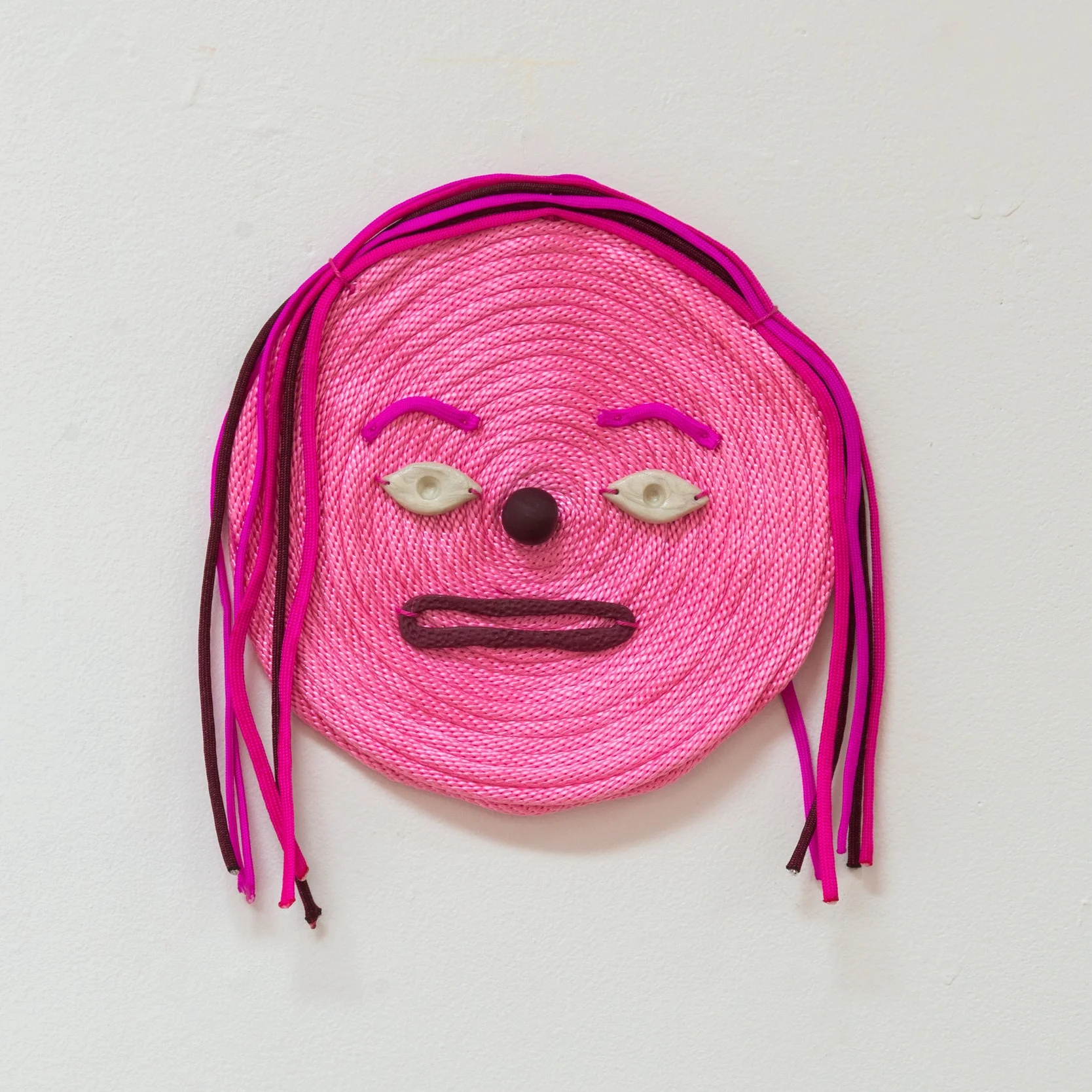 Ruby (haunted by) , 2019 Bondage rope, paracord, polymer clay.