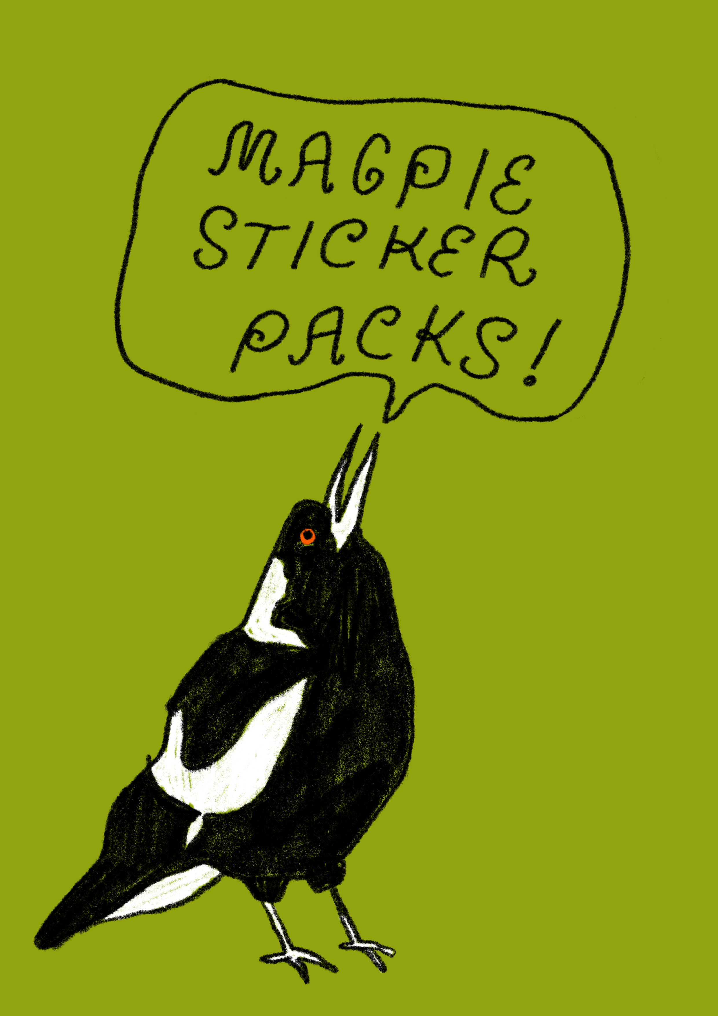 FINAL FEW! Fundraising magpie sticker pack