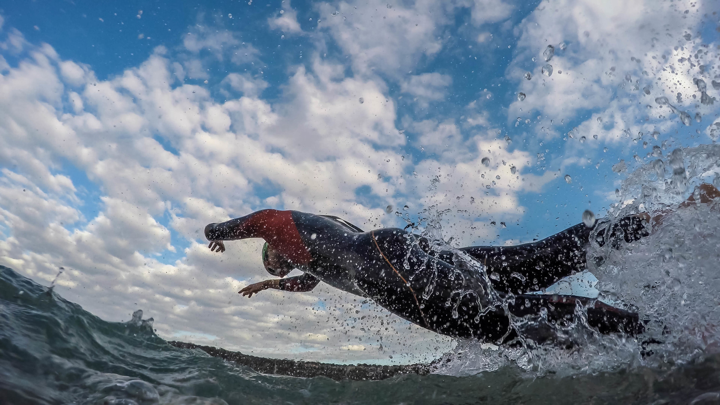 Murray Robertson (Mr Photogenic) at BTC Open Water Swim