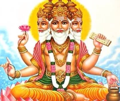 This is brahma., the creator of the universe and has four faces. 