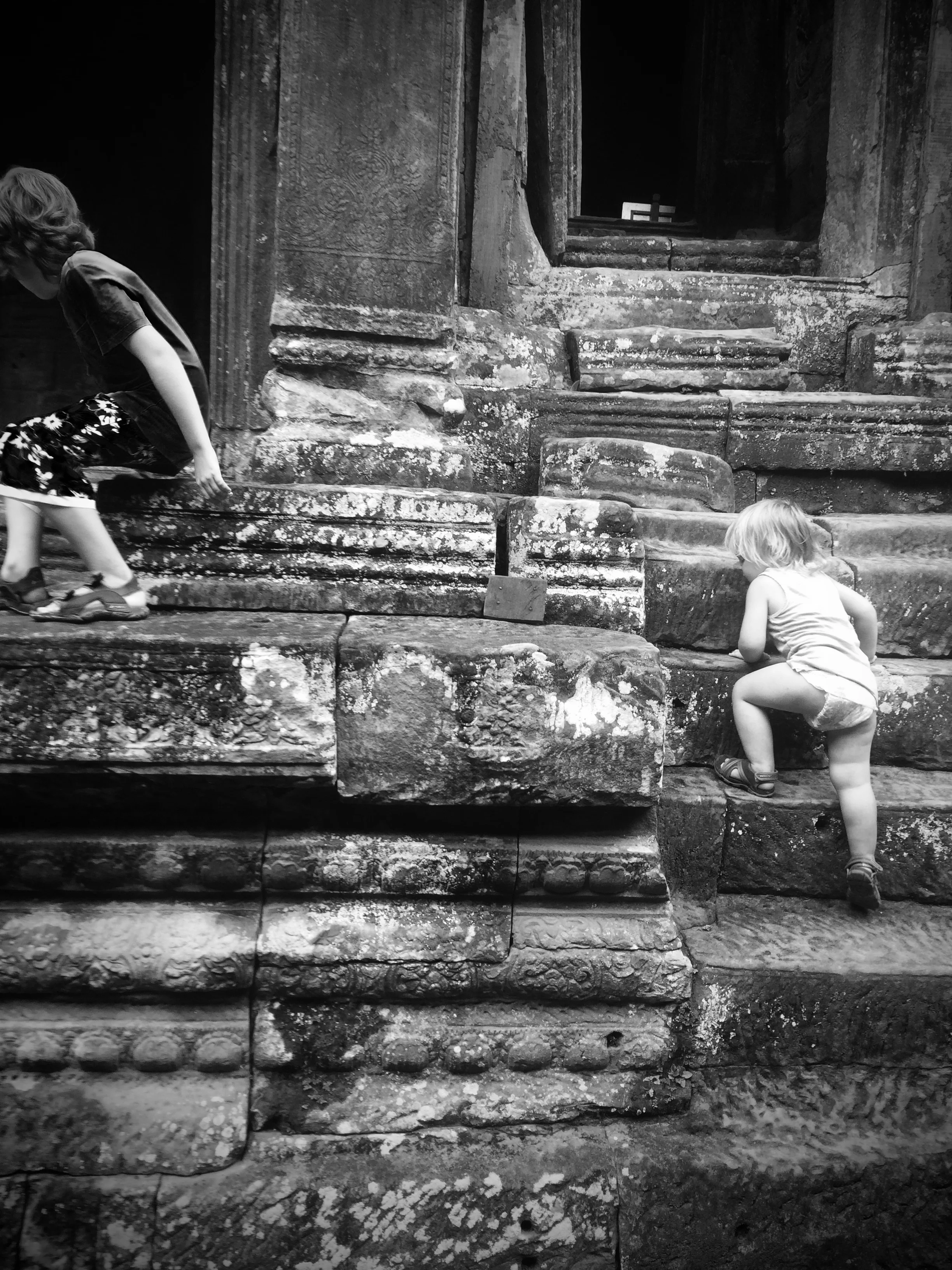 hugo was climbing up to get me. I was the jumping through the ruins. It was like parkour. My cousin does parkour and he has his own youtube account called Vstarfilms. It was fun jumping through the temples. Hugo was following me, trying to do the mo…
