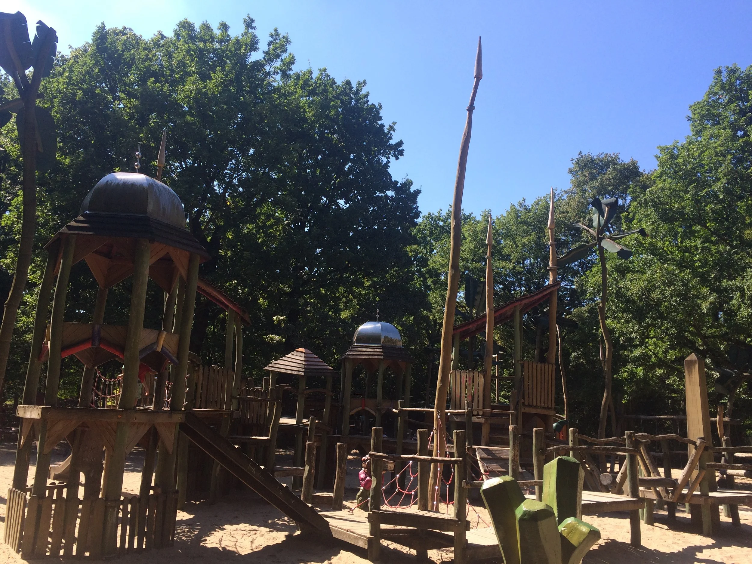 This is another park of sorts. This had a pirate ship as well and it was the biggest park I have ever seen. Nobody was there for some reason except for me and hugo.