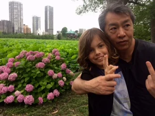 now im going to talk about hiroshi the friend right next to me here in the photo hiroshi is 50 years old and his job is making jewellery thats how we made the ring that i have what looks really cool with a swirl. It has brazz inside and silver …