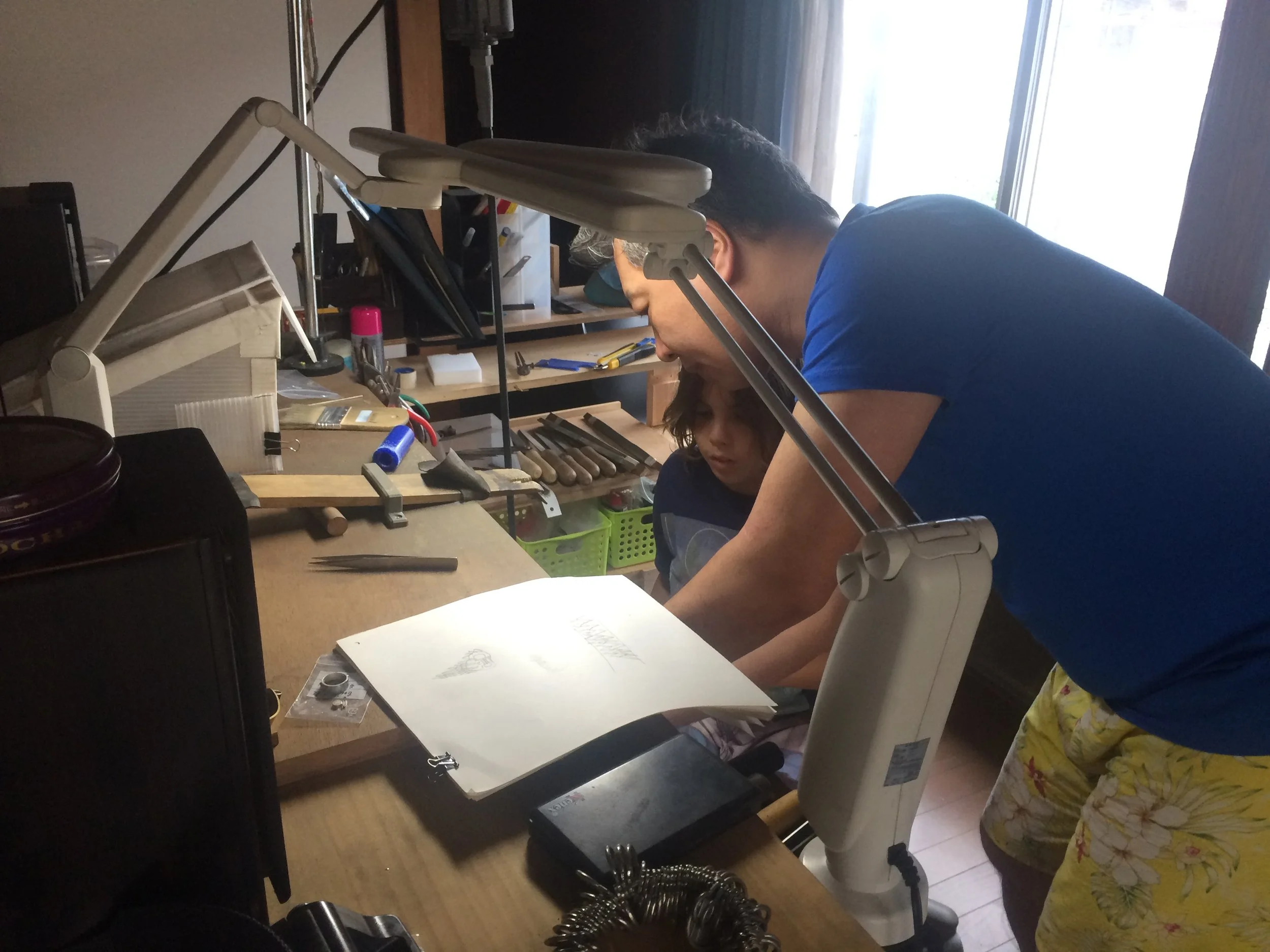 this is the work shop were we made the ring, but it was so hard to make the ring because you have to start with the wax to model it first. I have never made a ring before. It was really fun, but difficult.