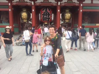 his is a photo of a temple in the middle of tokyo  called senso'ji.