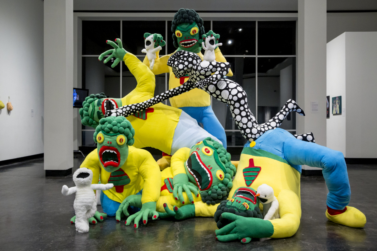 Freedom from Madness Sculpture Installation Shot, Lawndale Art Center, 2016. Here is Lady Madness during a different battle on Earth.