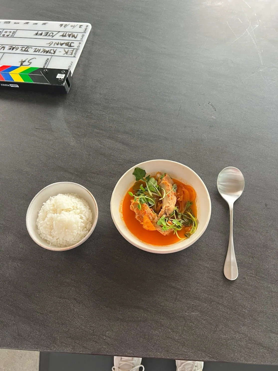 The lunch I cook to center myself once a week is &hellip;

&hellip; kimchi jjigae! Usually with fried eggs and white rice. I started cooking this combo more regularly once I moved in with my partner, Paolo. It was something simple but special I could