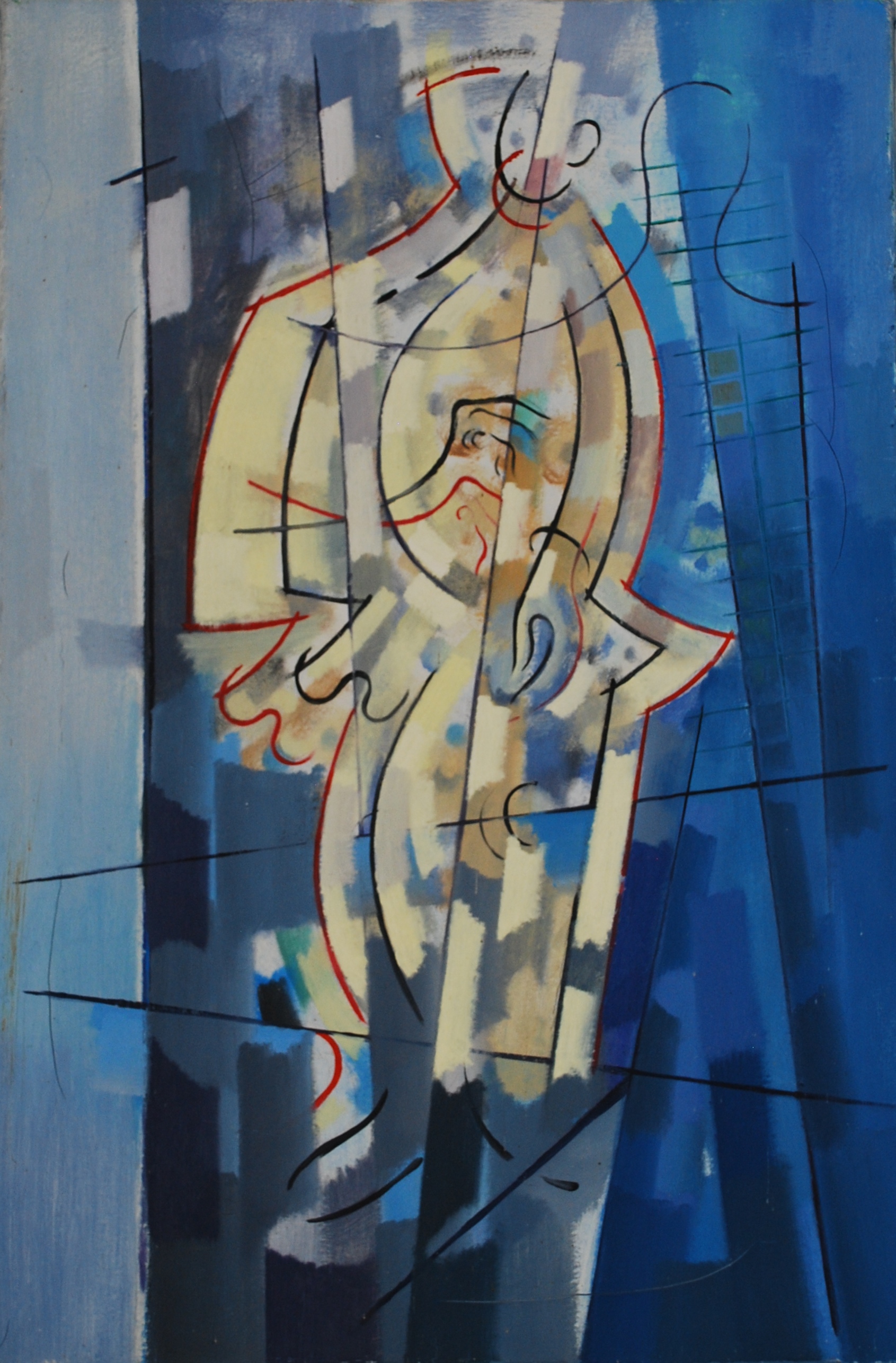  Single Figure, c1958 Oil on Canvas,&nbsp;51 x 76cm 