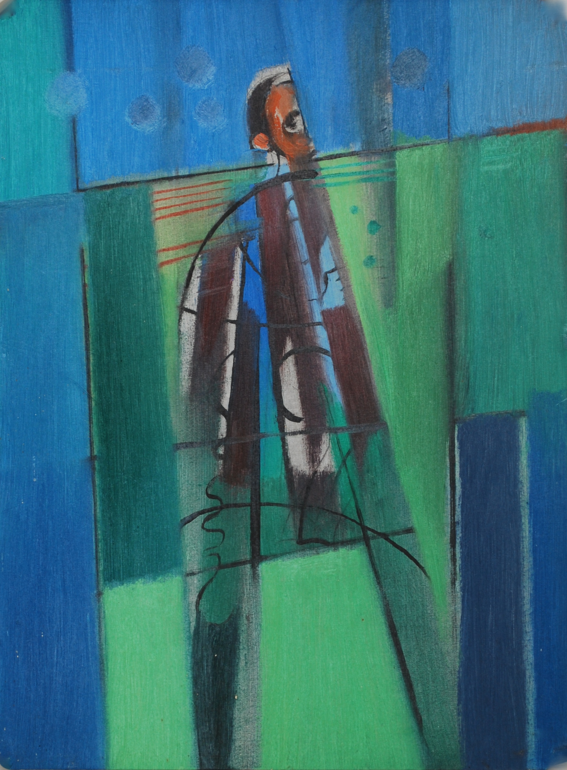  Single Figure, c1999 Oil on Canvas &nbsp;29 x 39 cm 