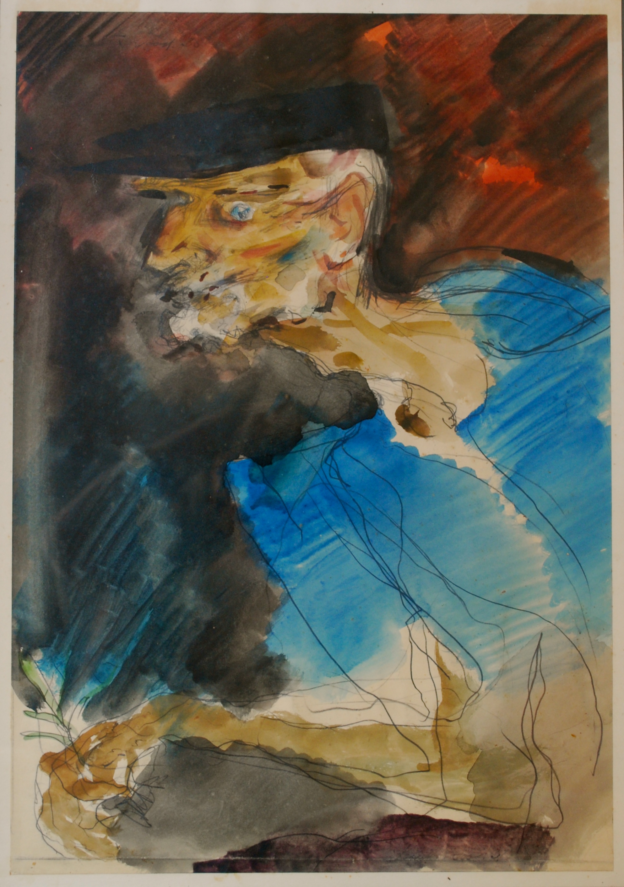  Mr Seaborne, 1943 &nbsp;&nbsp; Watercolour &amp; Pencil &nbsp;36 x 51cm 