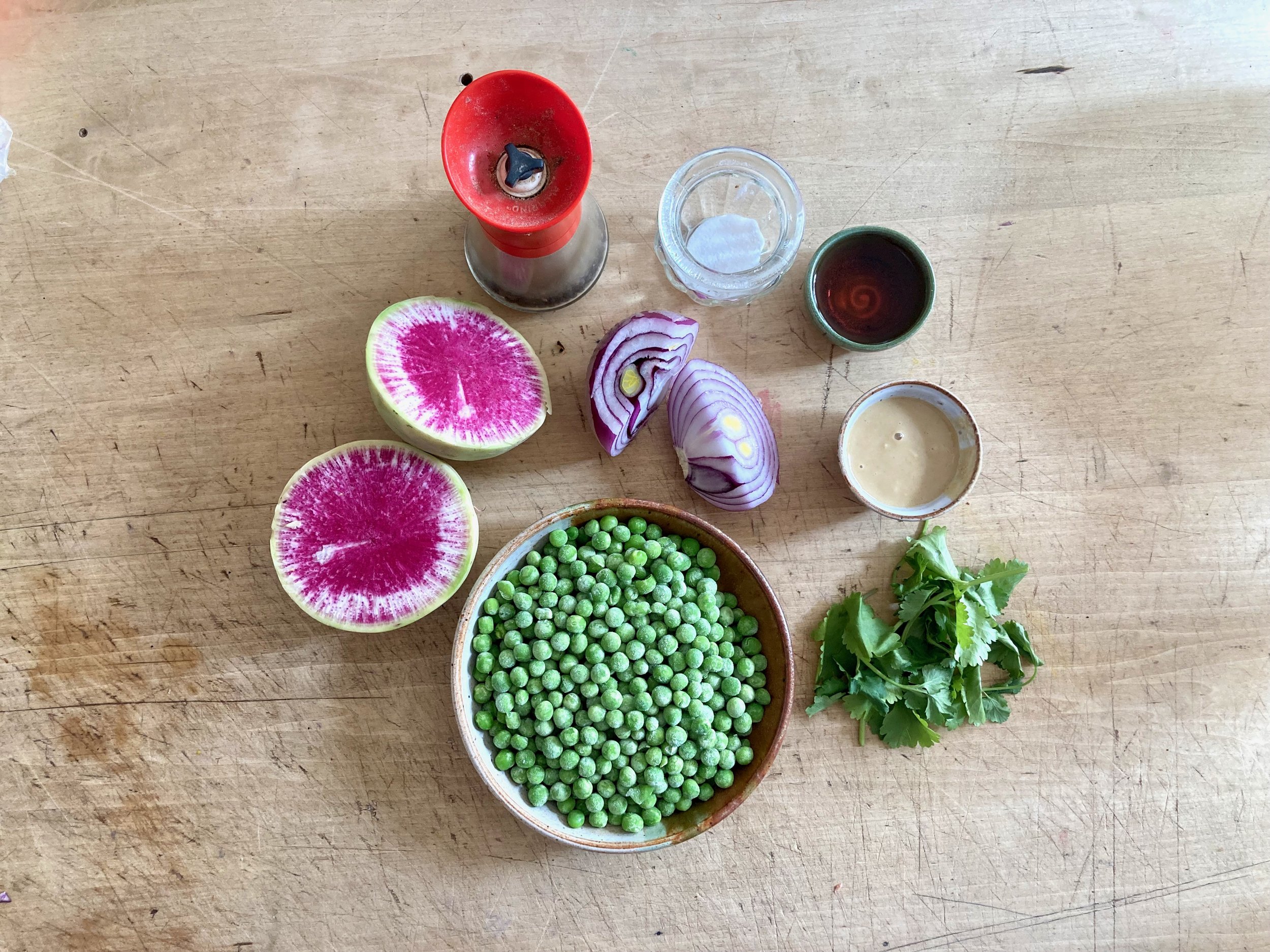 Snap Pea and Radish Salad with Tahini Dressing Recipe