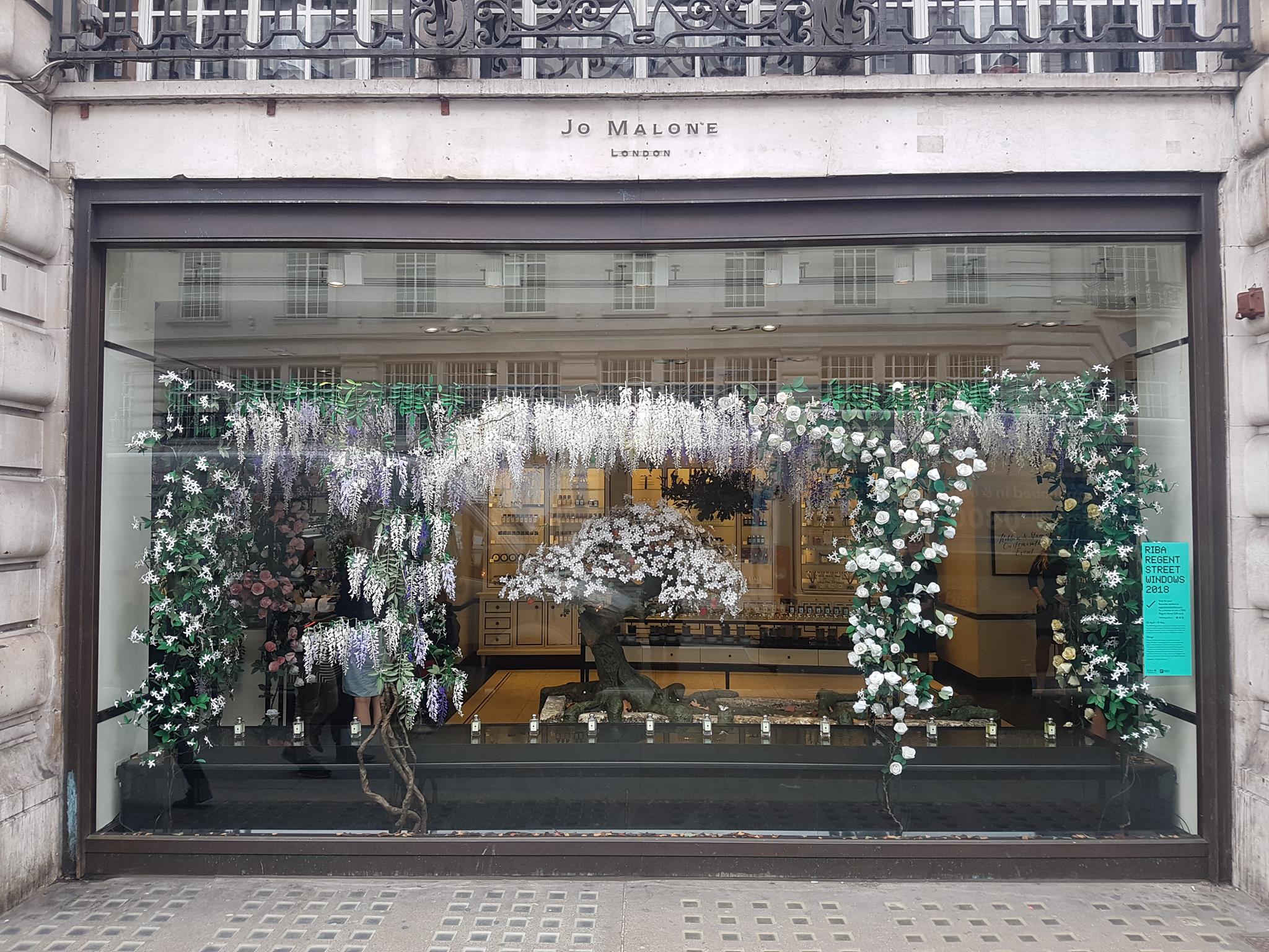 Main WIndow at Jo Malone London on Regent street.