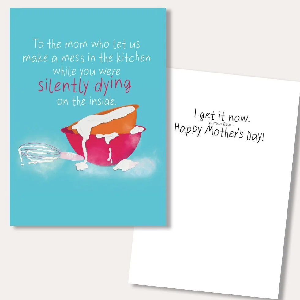 I just completed my first-ever design challenge for Minted. Once I started creating I realized greeting cards are super fun to design. Especially when I get to add in a little humor.