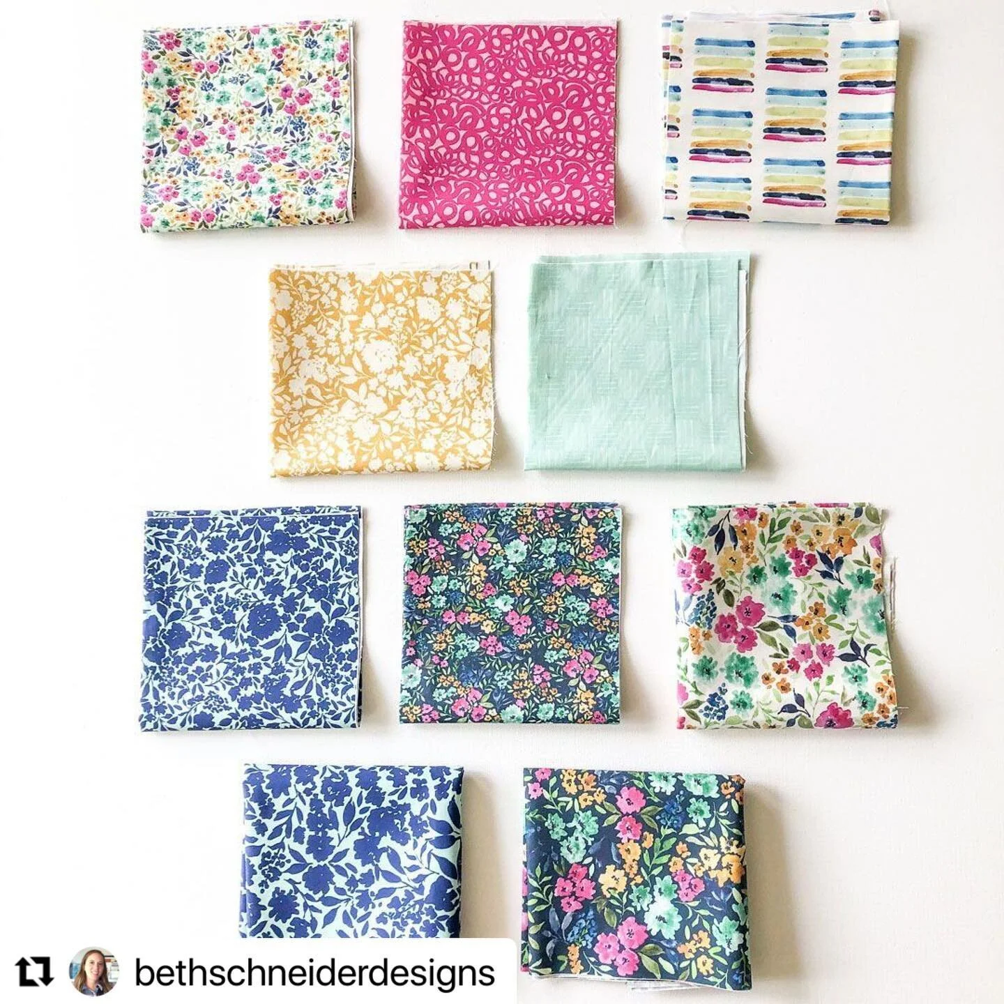 I love a good, clean background when it comes to photographing my client&rsquo;s latest pattern collection. LOVE the top right design! They look so beautiful together.  #Repost @bethschneiderdesigns with @make_repost
・・・
The Resilience fabric collect