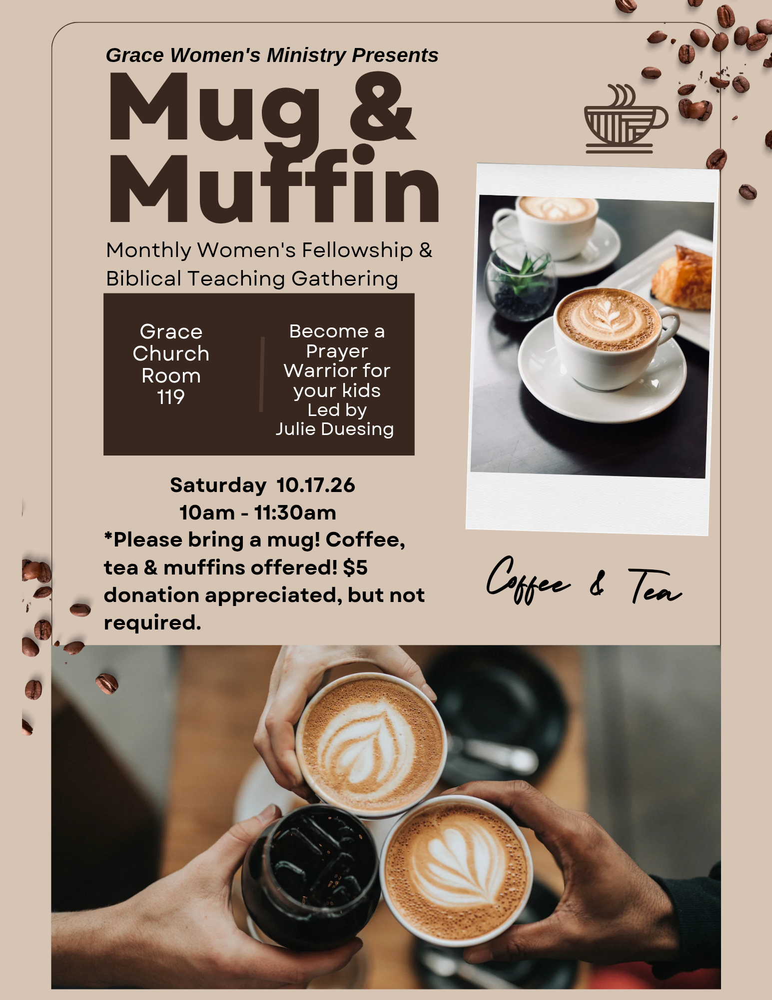 Mug & Muffin - Women's Ministry Monthly Fellowship & Teaching