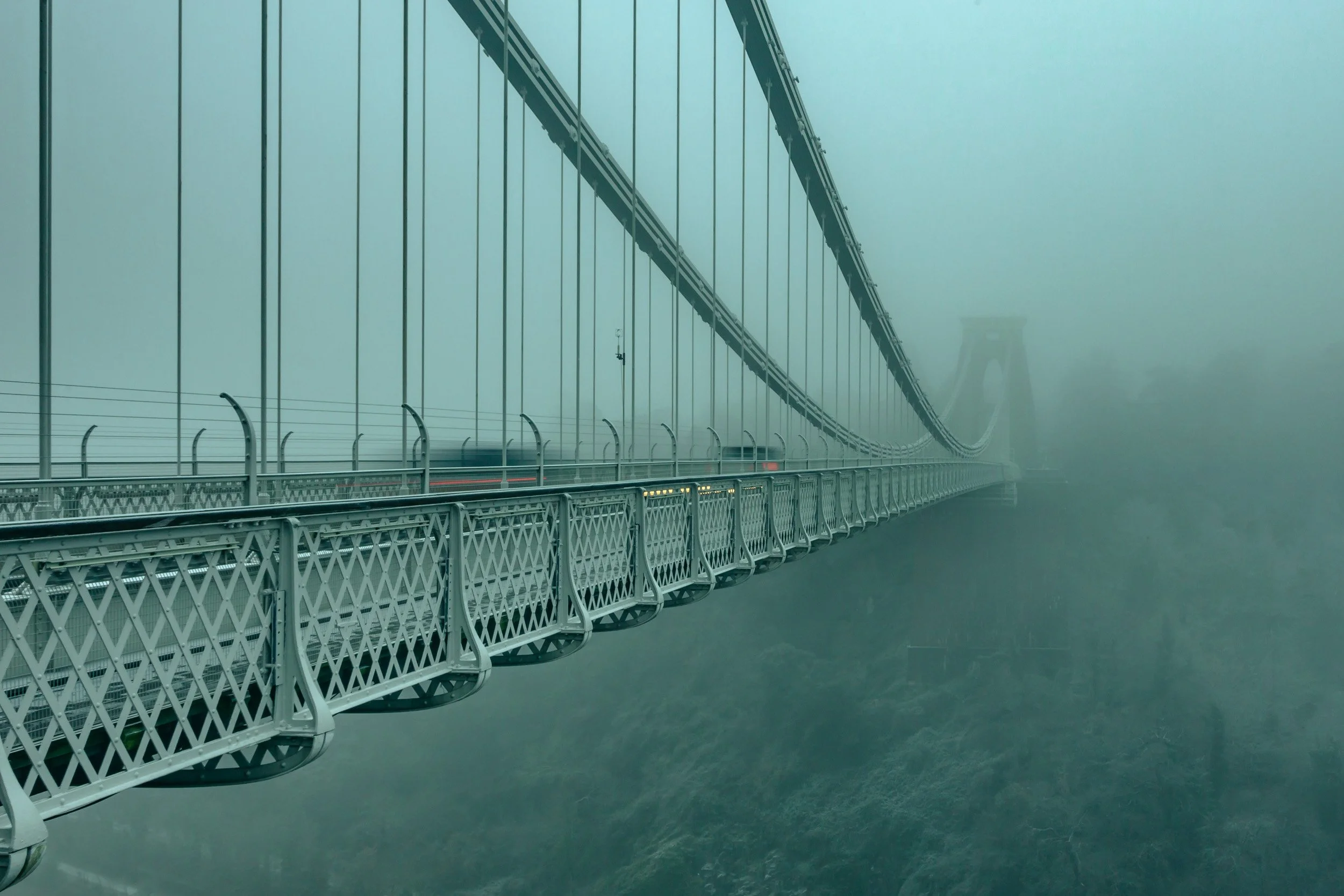 Clifton Suspension Bridge. Winter Mist.