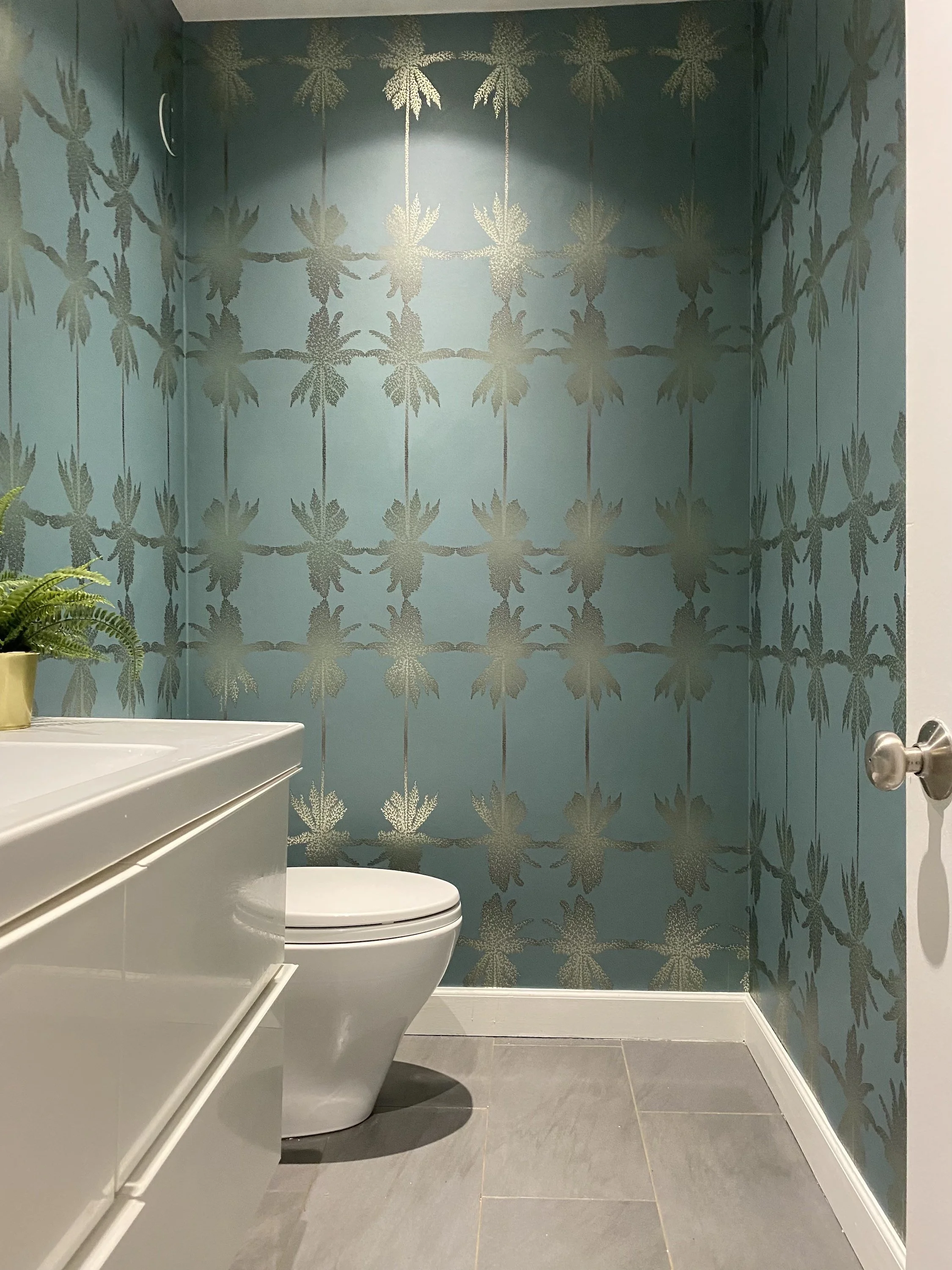 Daniel Dugan Walpaper, Metallic Palms, Muted Teal.jpg