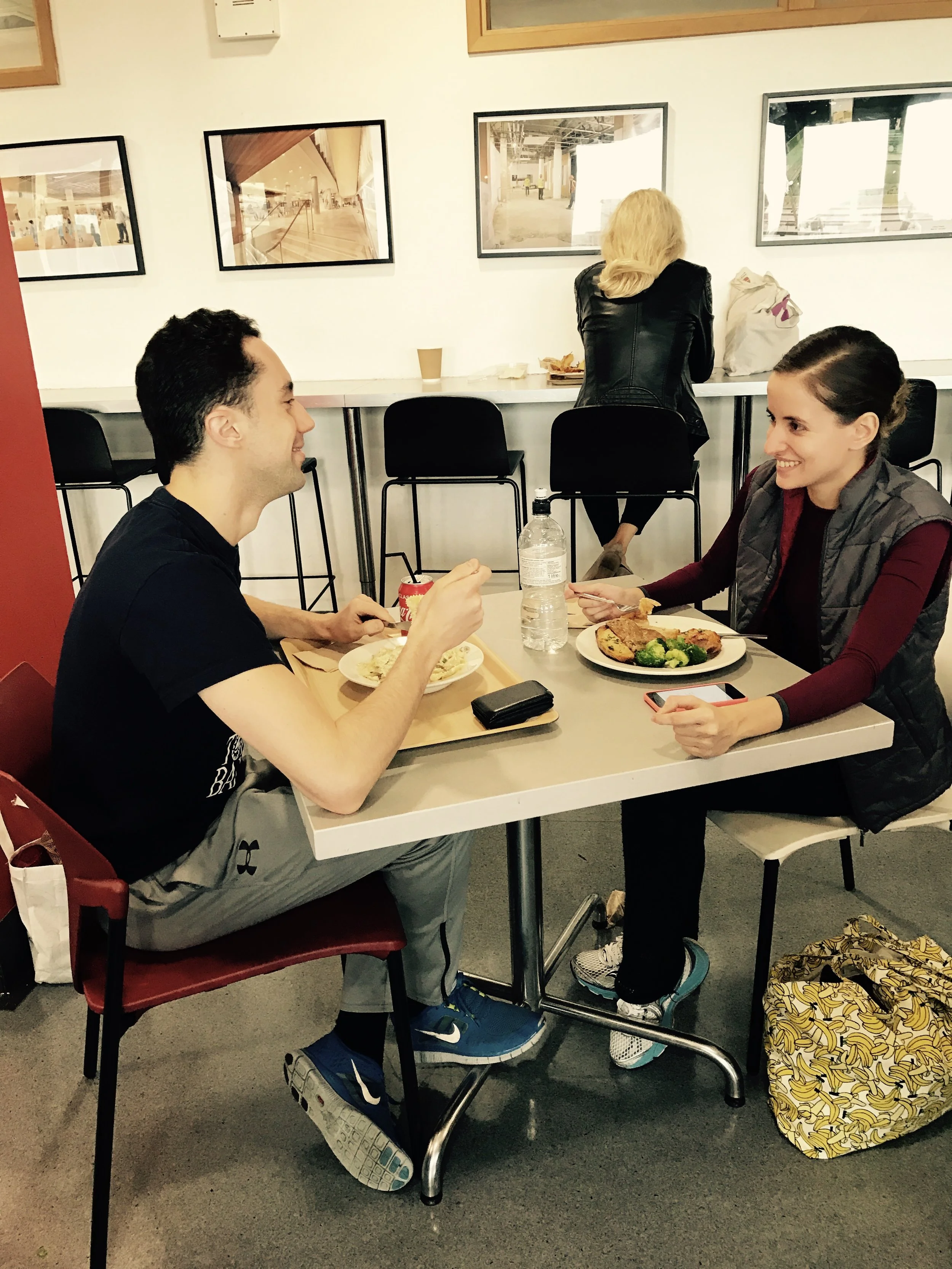 Erico and Lettie in the canteen