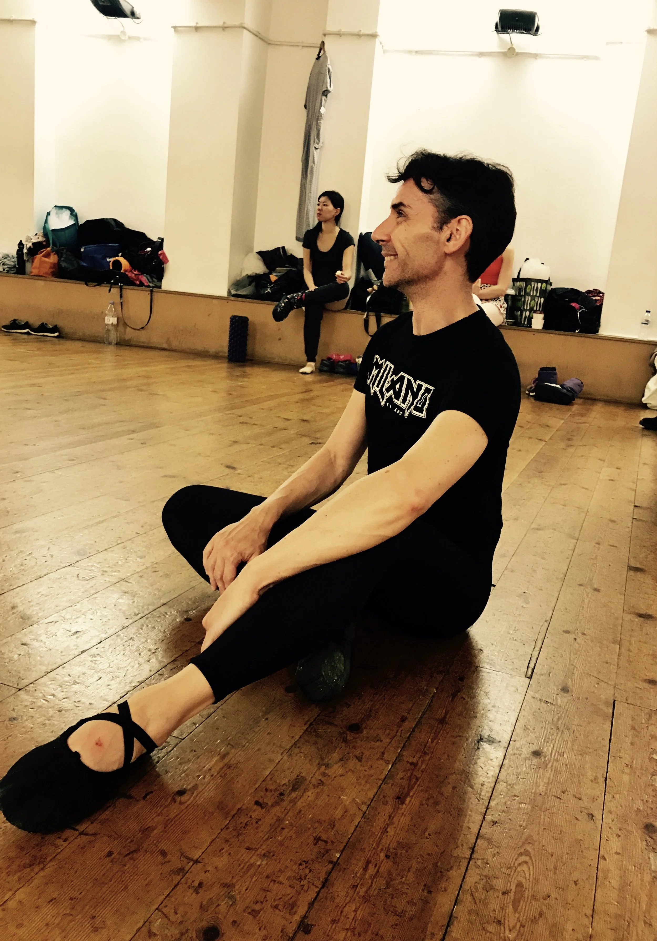 Tony in an all black ensemble. Ballet shoes - http://uk.blochworld.com