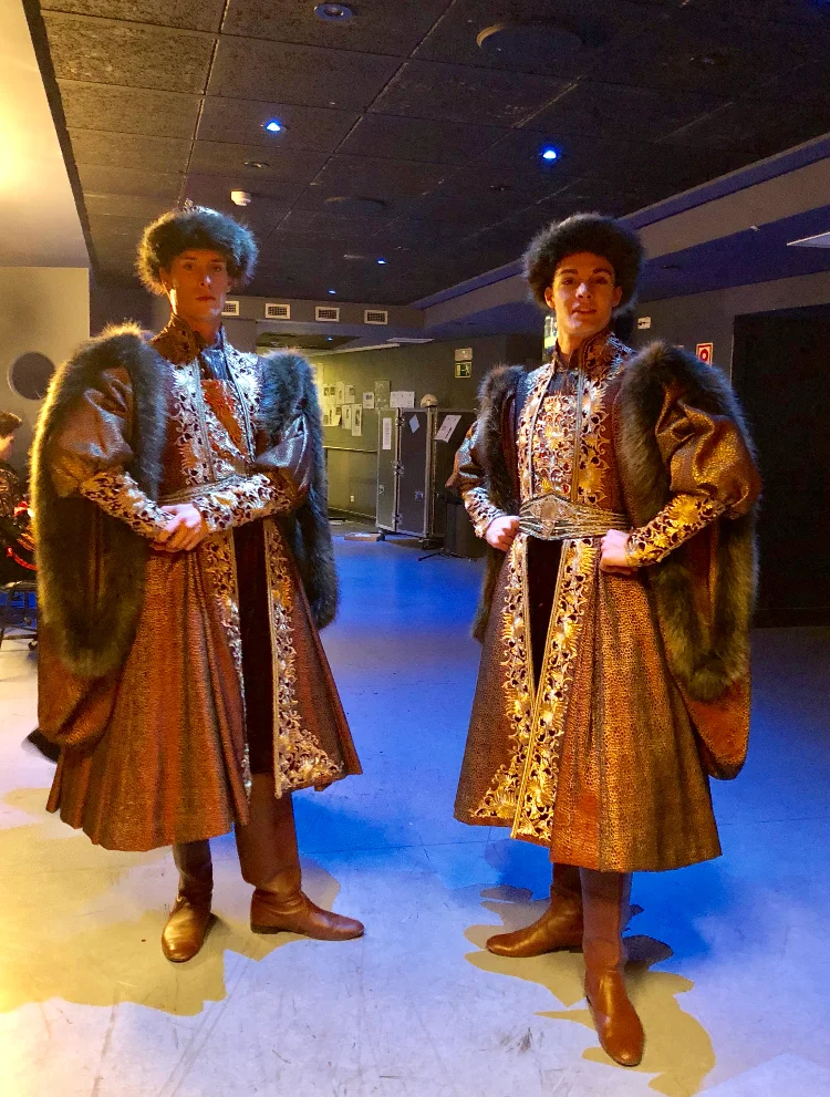 CALVIN AND DAVID IN MAZUKA COSTUMES 