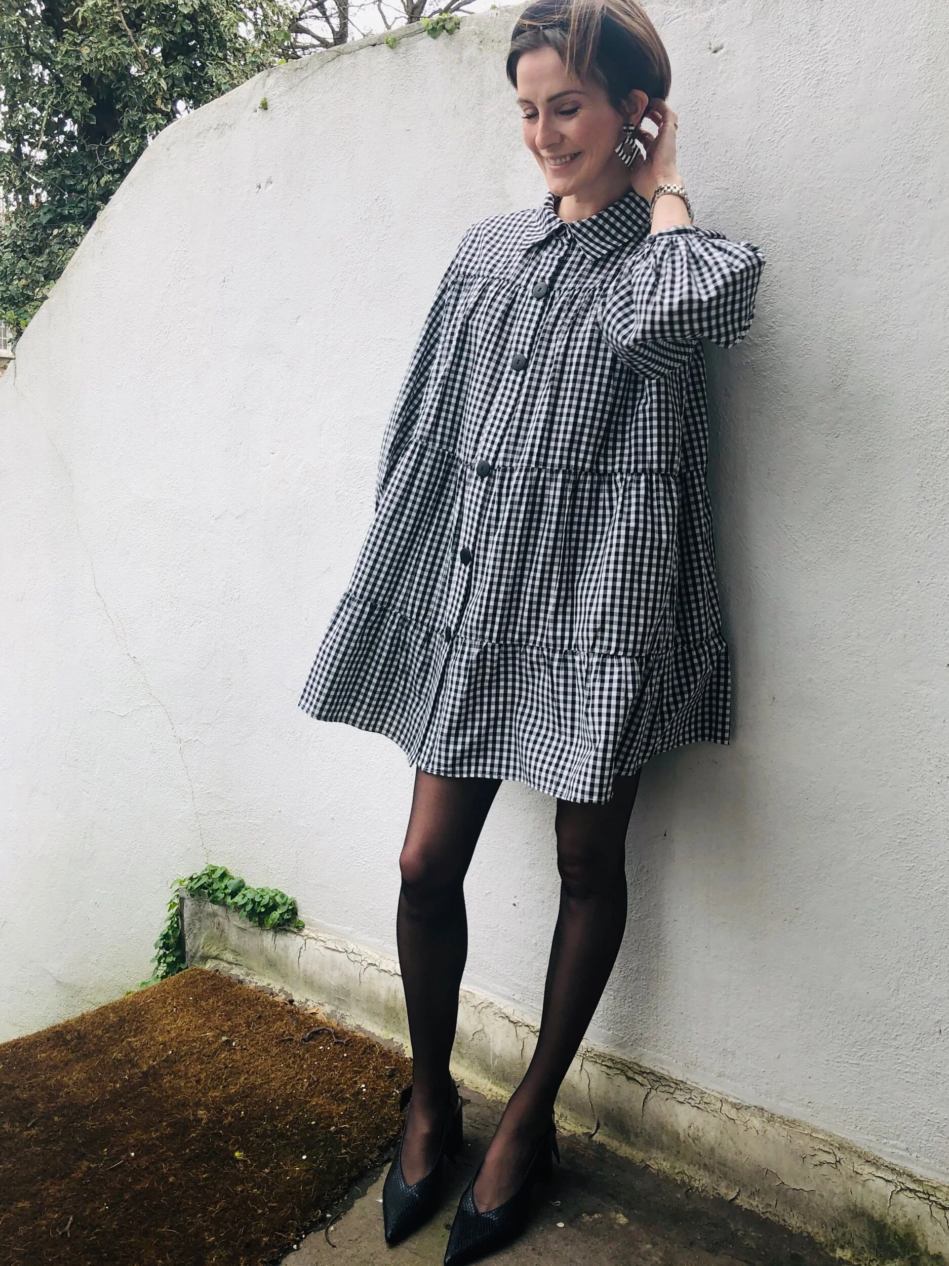 So comfy and perfect for a growing bump. Obviously wearing maternity tights !