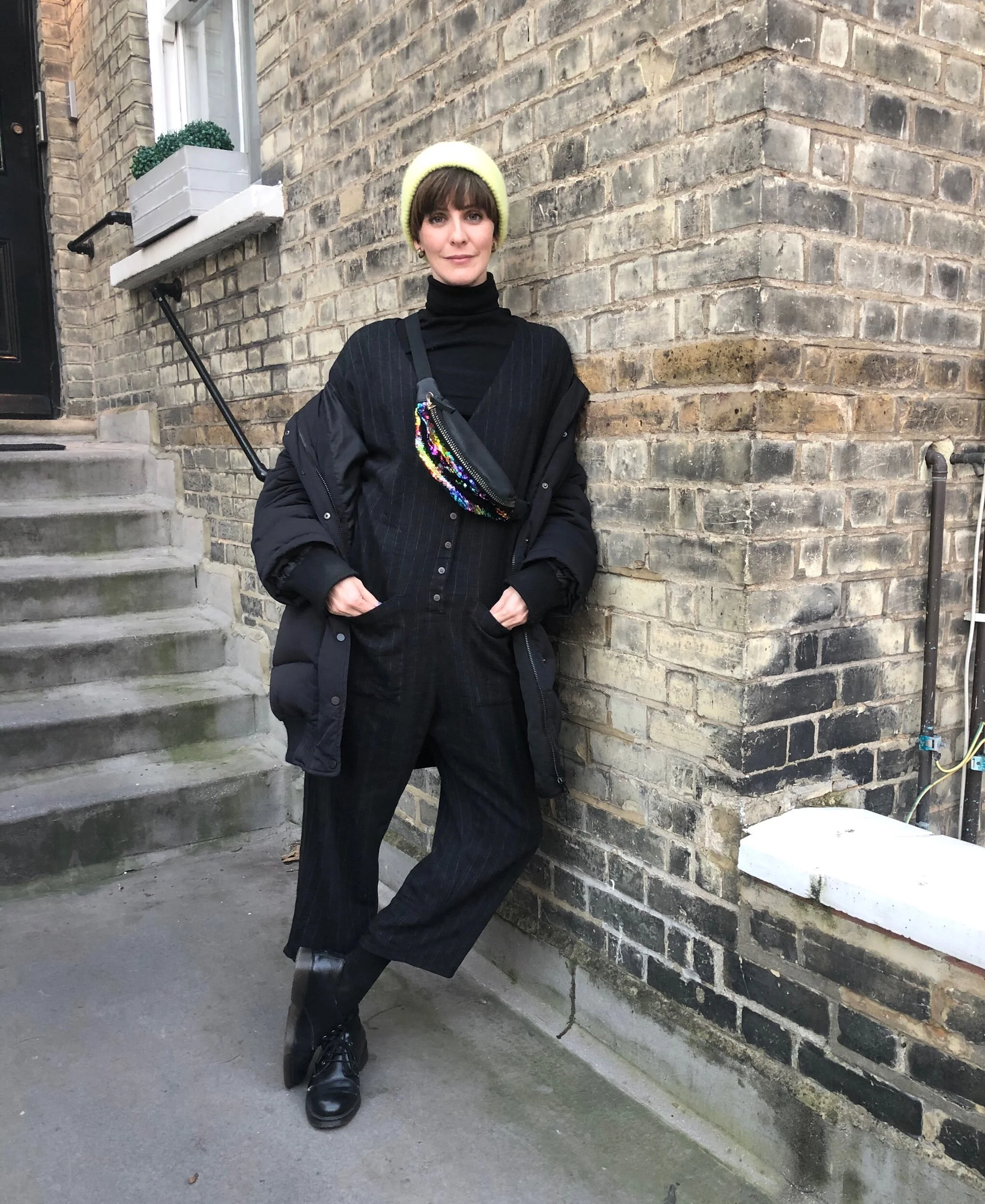 It’s a get things done outfit. Warm, cosy with a London edge.