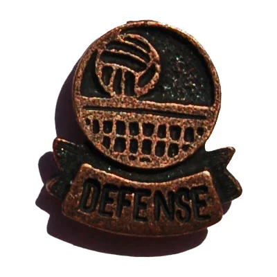 Volleyball Defense Recognition Award Pin