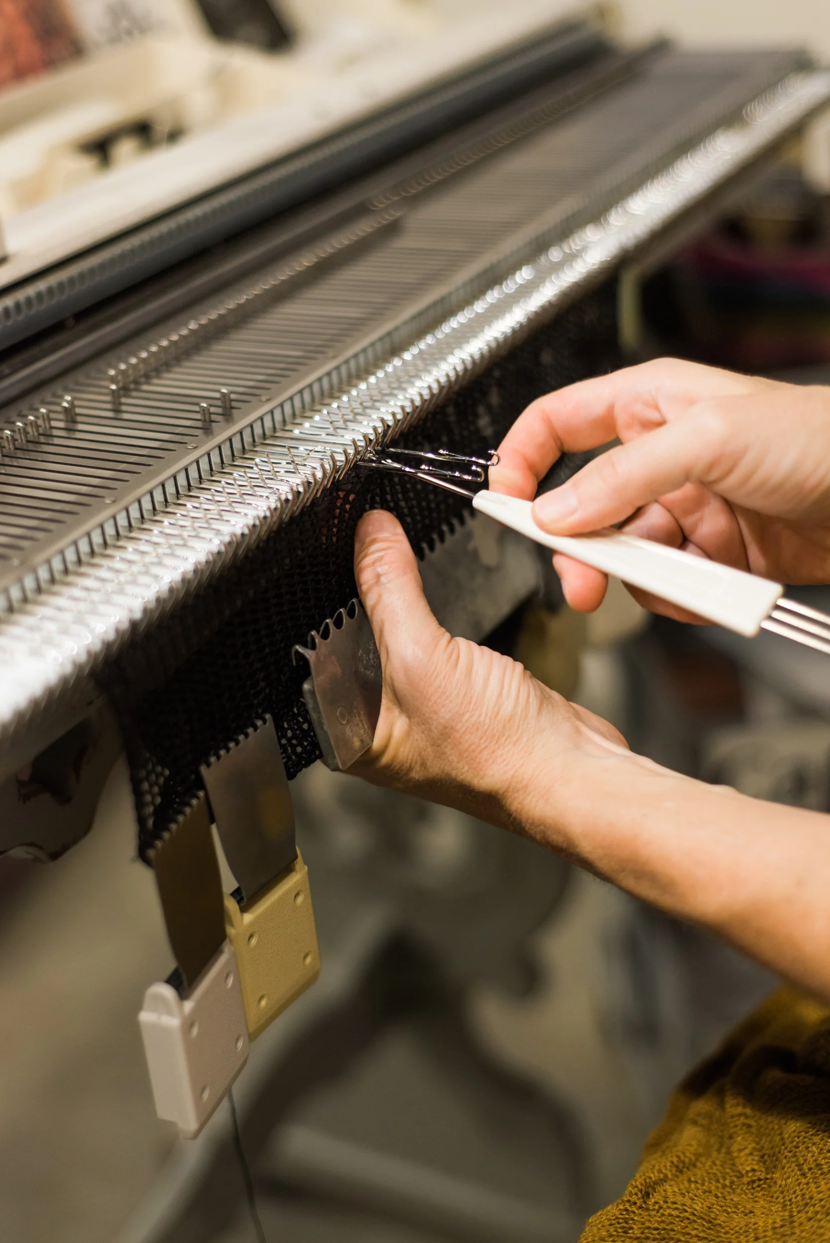 Knitting Machine, Business Branding Photography for Cara May Knits by Sarah Hooker Photography