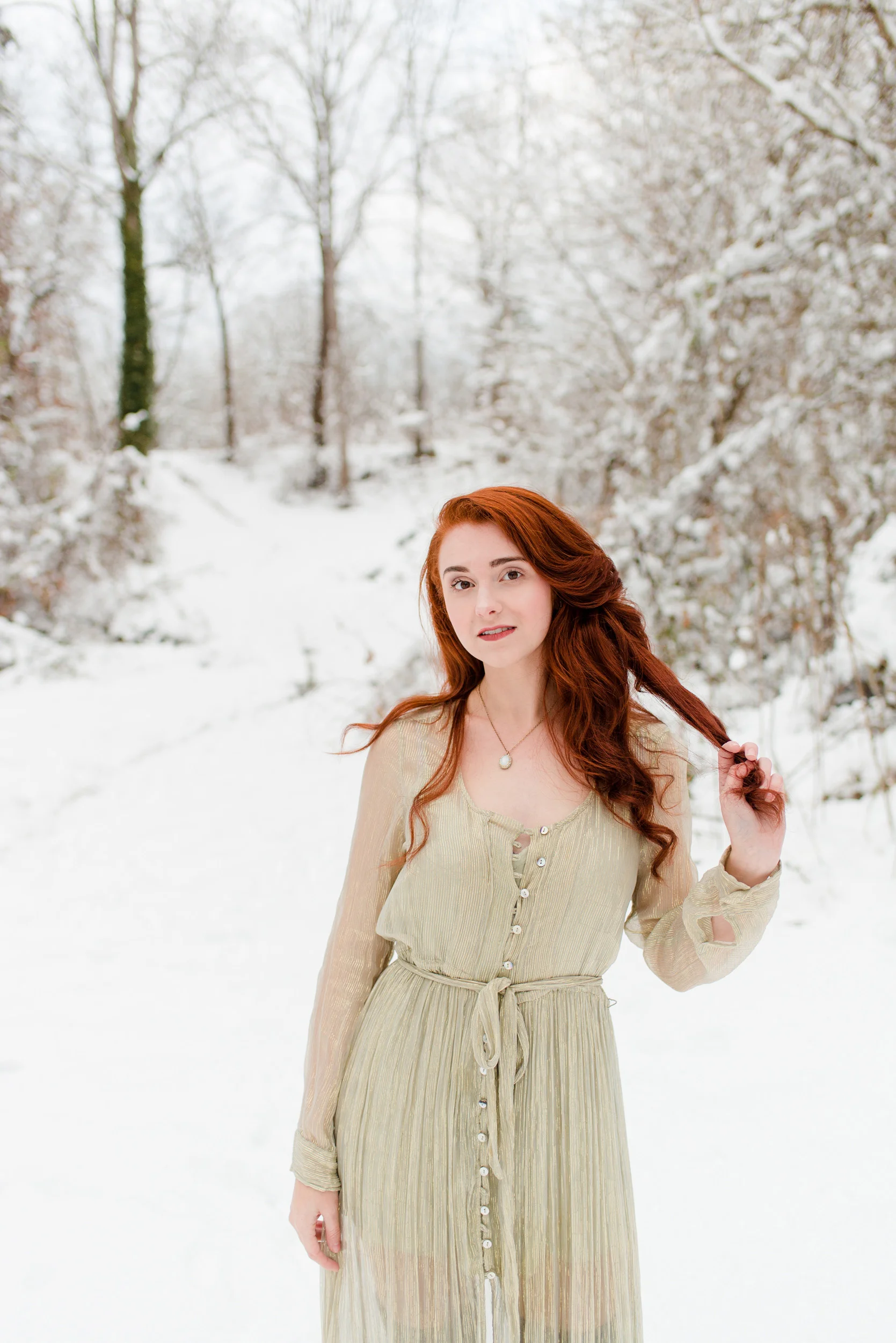 Winter Snow Portrait by Sarah Hooker Photography