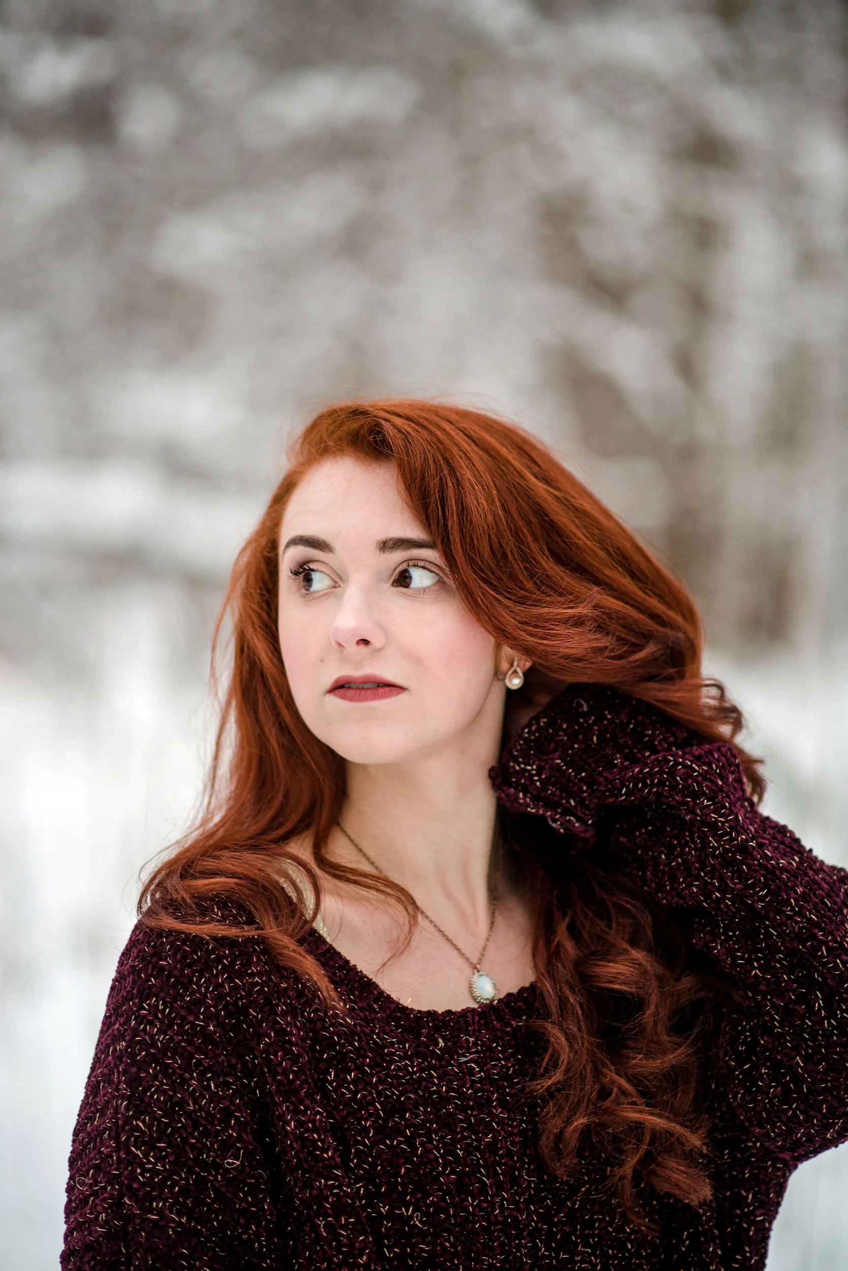 Winter Snow Portrait by Sarah Hooker Photography